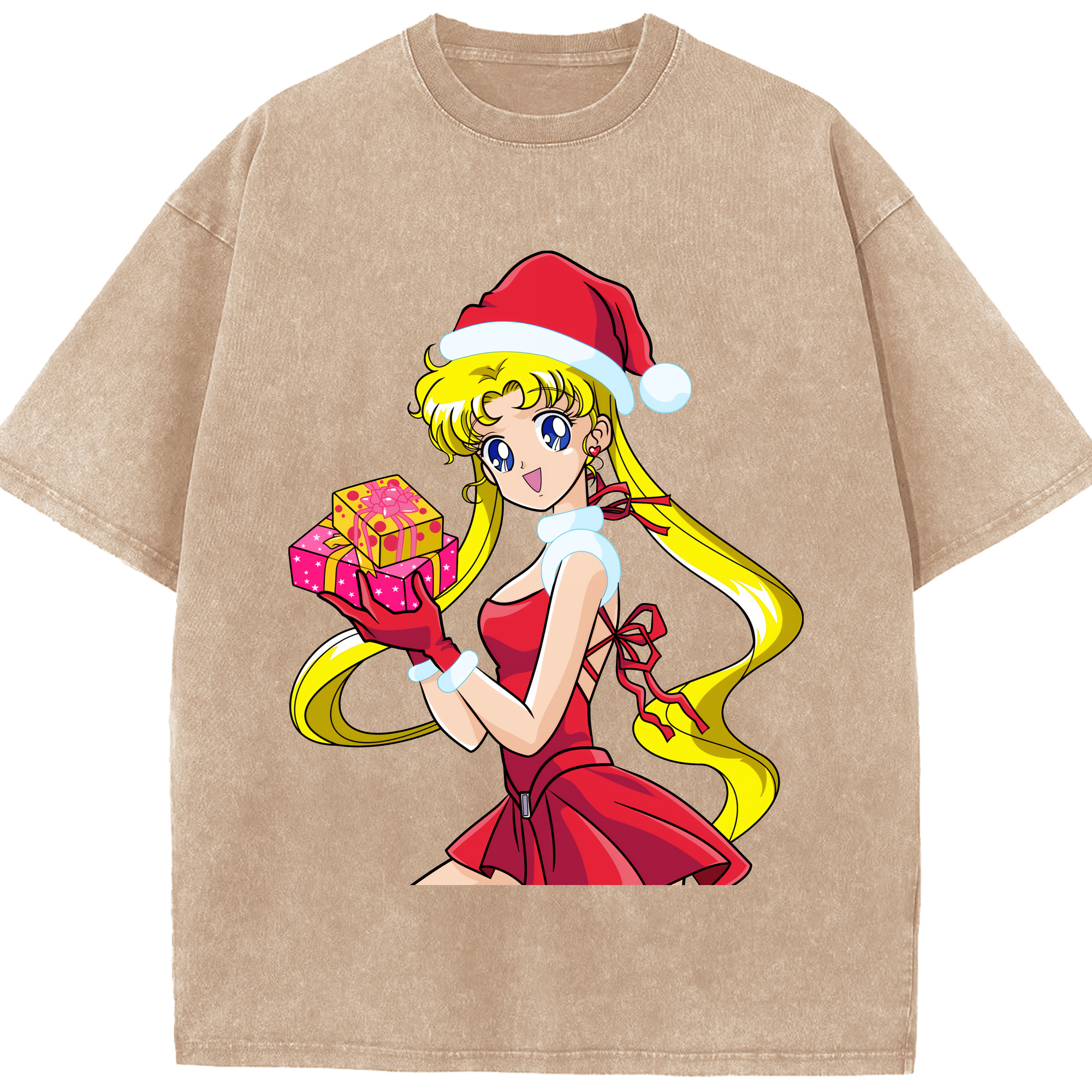 （画像用） 美少女戦士セーラームーン 月野 うさぎ つきの うさぎ Sailor Moon Tsukino Usagi 綿100% ヴィンテージ風 半袖Tシャツ（フロントプリント）