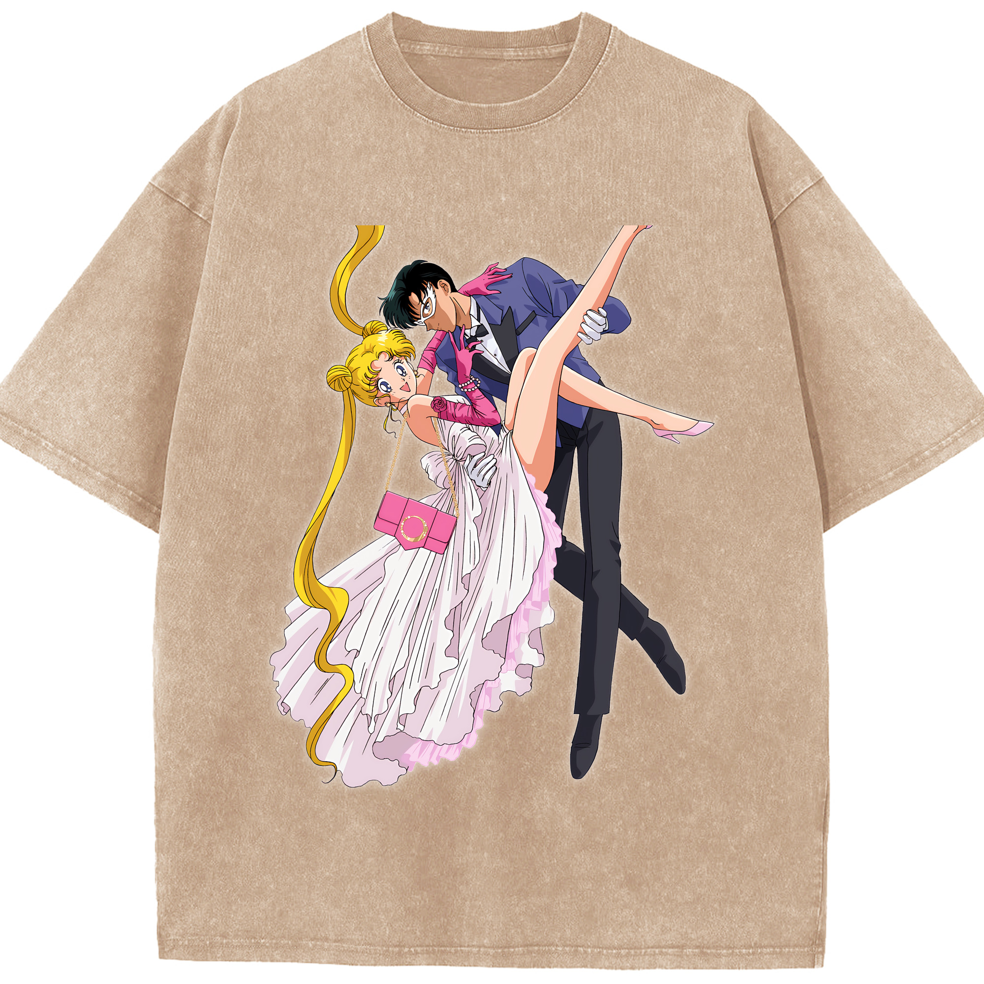 （画像用） 美少女戦士セーラームーン 愛野 美奈子 あいの みなこ Sailor Moon Aino Minako 綿100% ヴィンテージ風 半袖Tシャツ（フロントプリント）