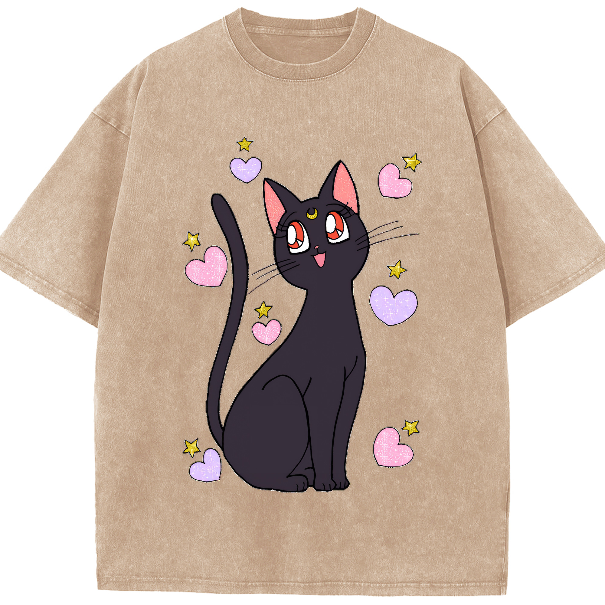 （画像用） 美少女戦士セーラームーン Sailor Moon 綿100% ヴィンテージ風 半袖Tシャツ（フロントプリント）