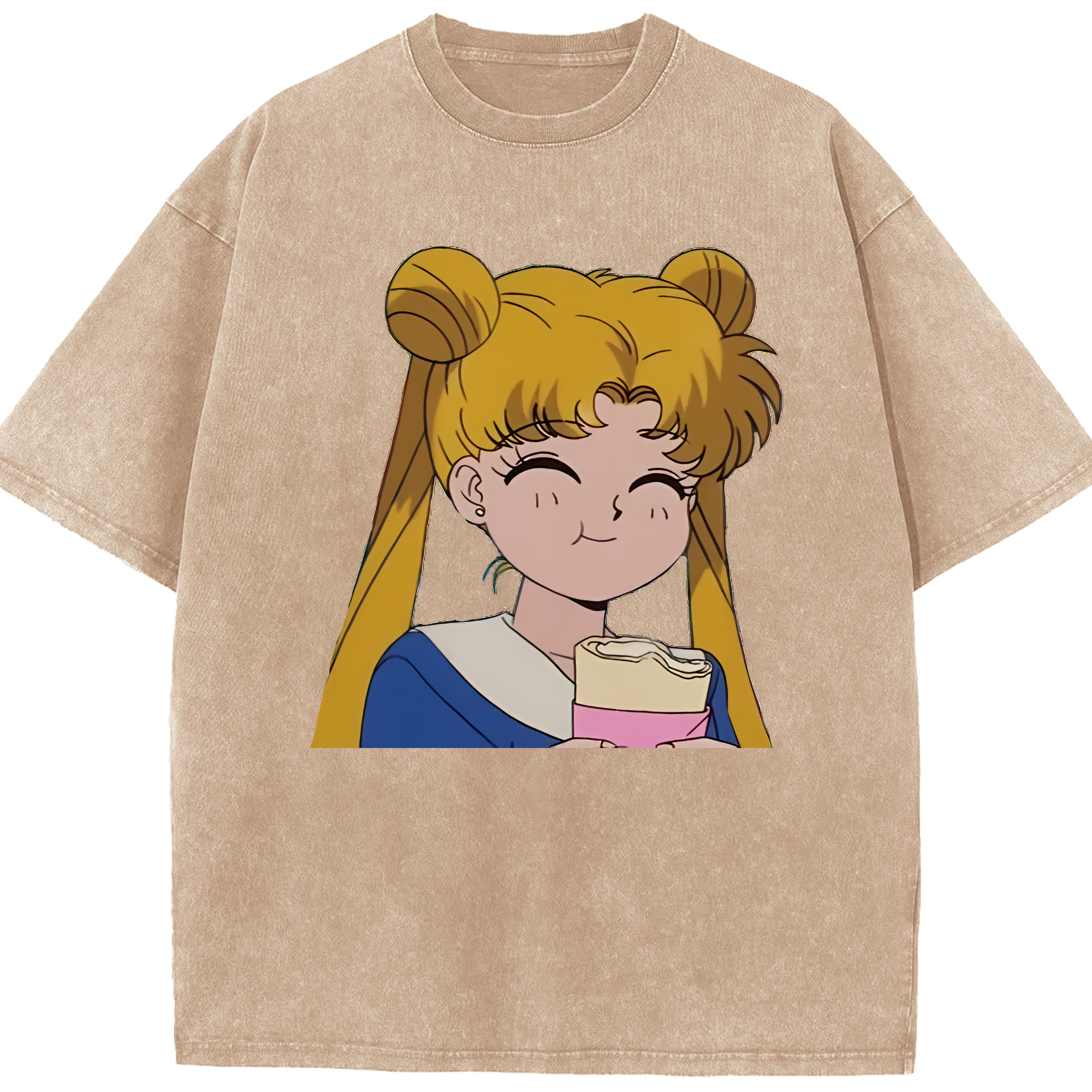 （画像用） 美少女戦士セーラームーン 愛野 美奈子 あいの みなこ Sailor Moon Aino Minako 綿100% ヴィンテージ風 半袖Tシャツ（フロントプリント）