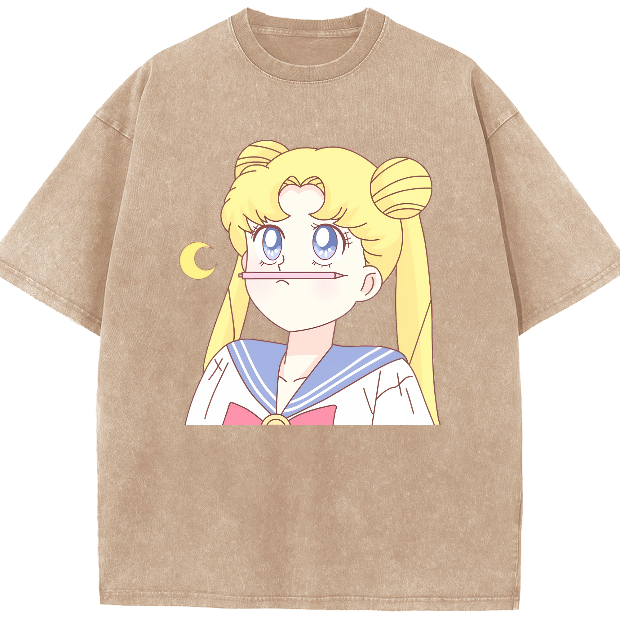 （画像用） 美少女戦士セーラームーン 愛野 美奈子 あいの みなこ Sailor Moon Aino Minako 綿100% ヴィンテージ風 半袖Tシャツ（フロントプリント）