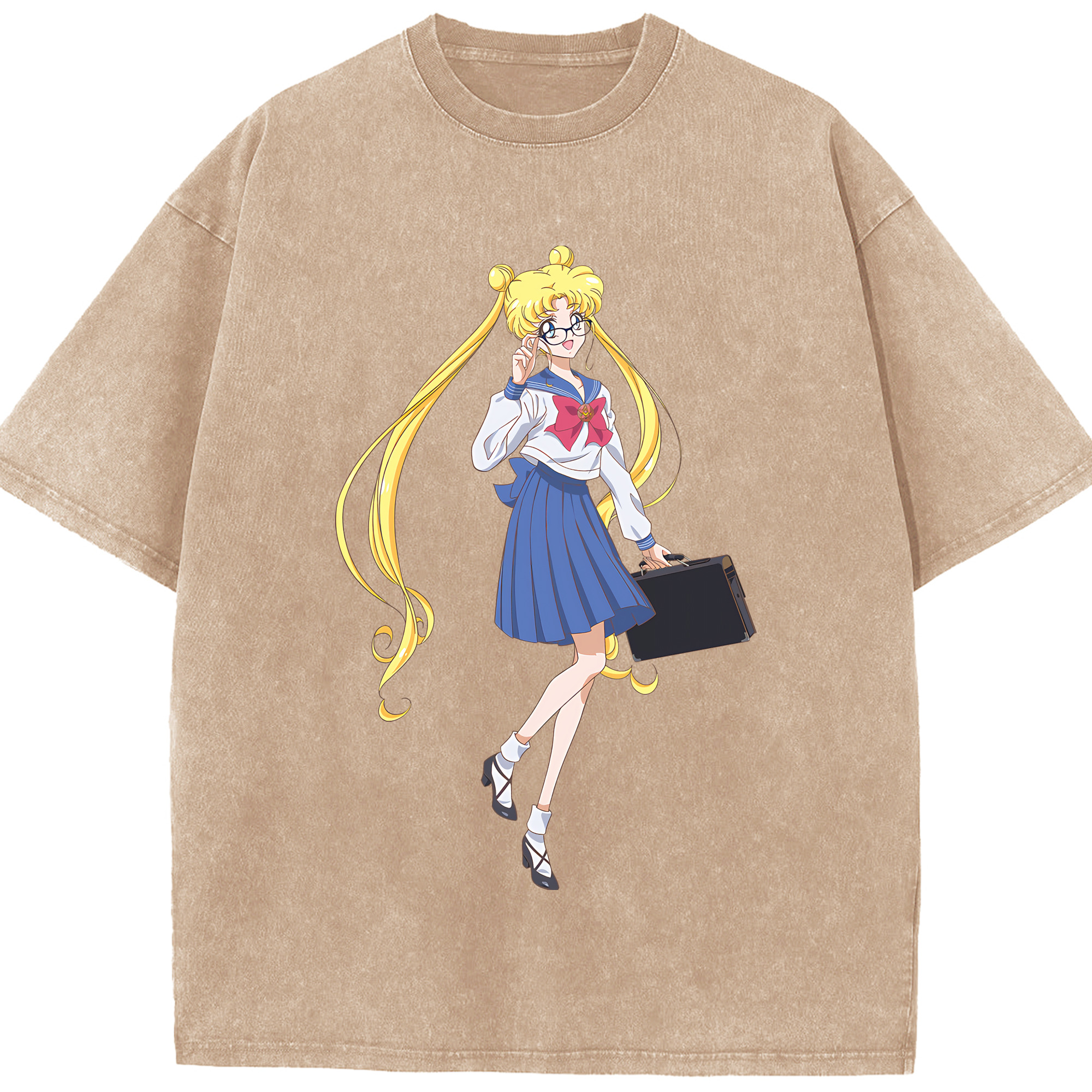 （画像用） 美少女戦士セーラームーン 愛野 美奈子 あいの みなこ Sailor Moon Aino Minako 綿100% ヴィンテージ風 半袖Tシャツ（フロントプリント）
