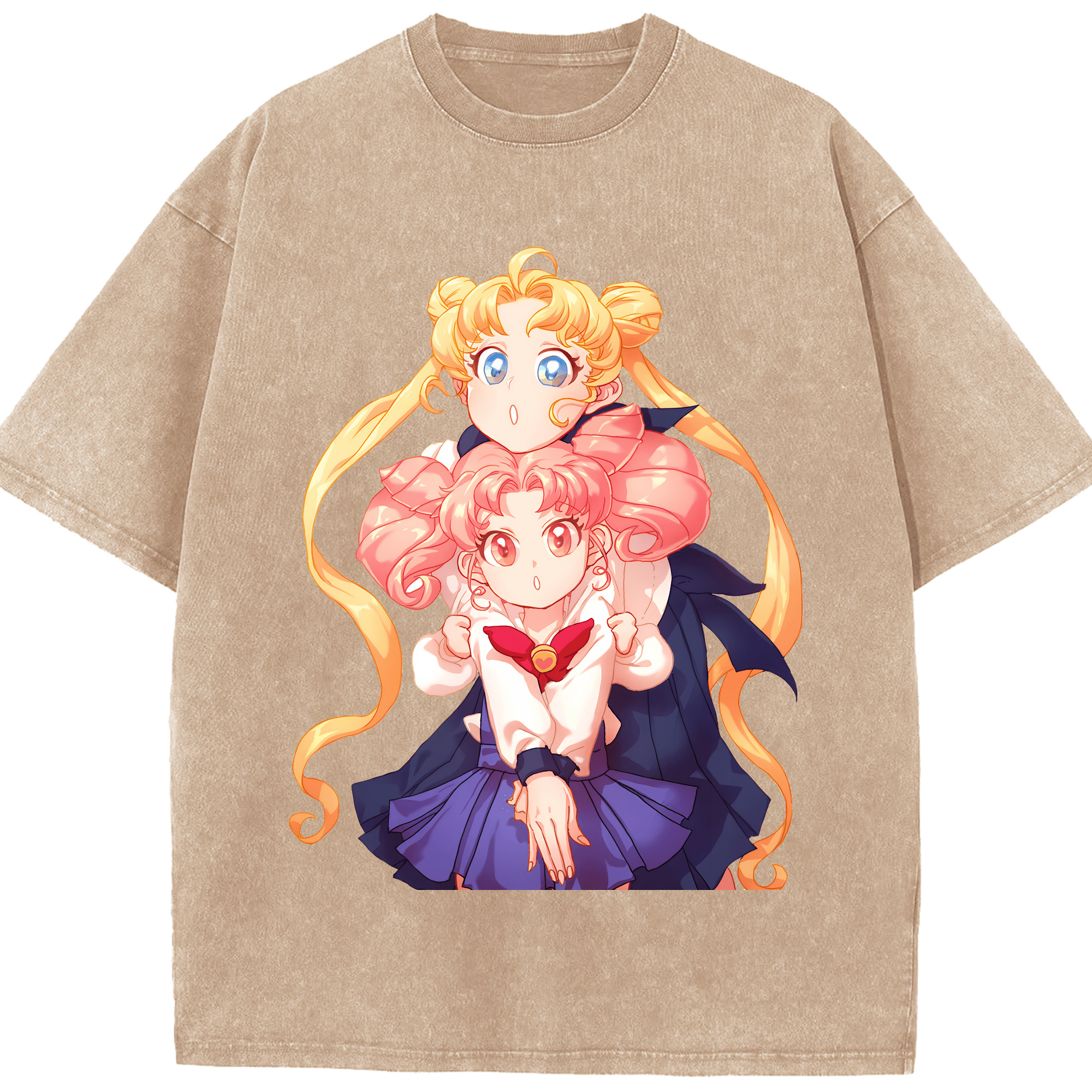 （画像用） 美少女戦士セーラームーン 愛野 美奈子 あいの みなこ Sailor Moon Aino Minako 綿100% ヴィンテージ風 半袖Tシャツ（フロントプリント）