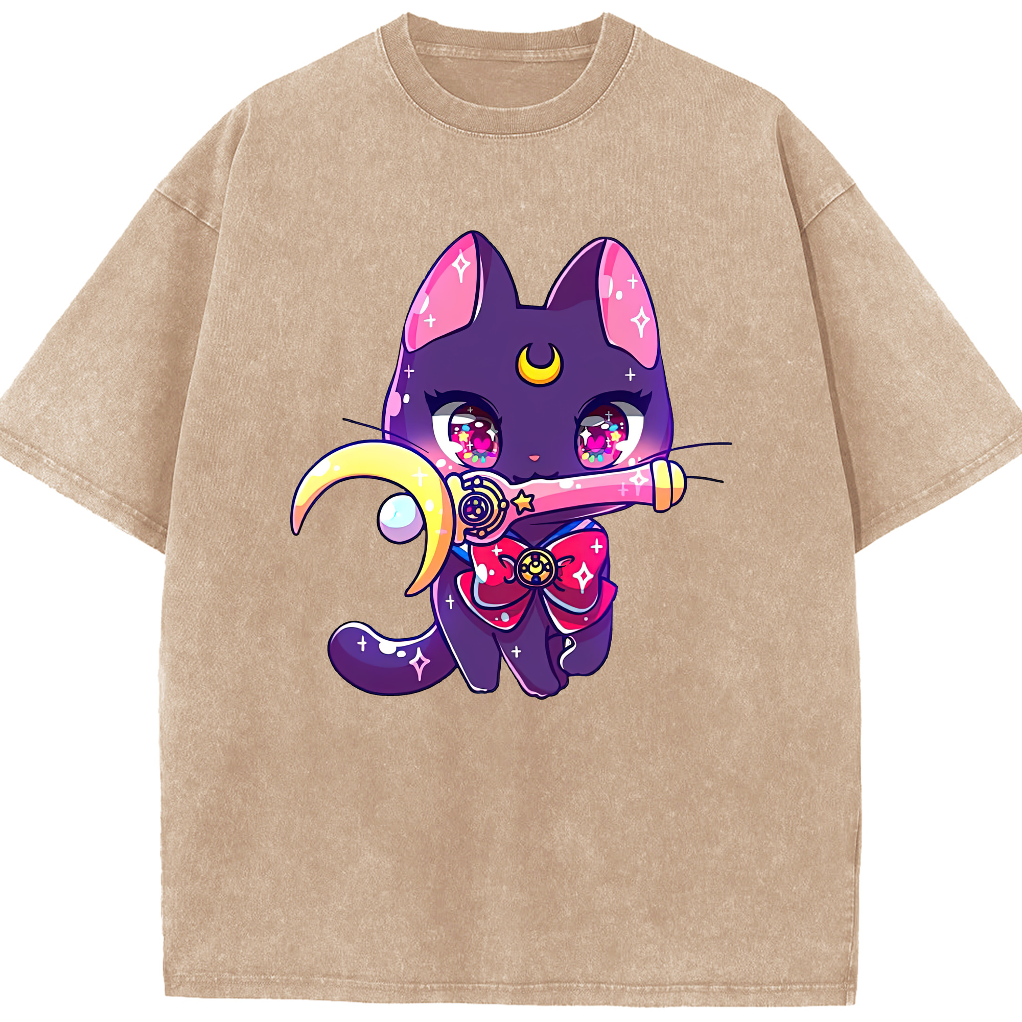 （画像用） 美少女戦士セーラームーン Sailor Moon 綿100% ヴィンテージ風 半袖Tシャツ（フロントプリント）