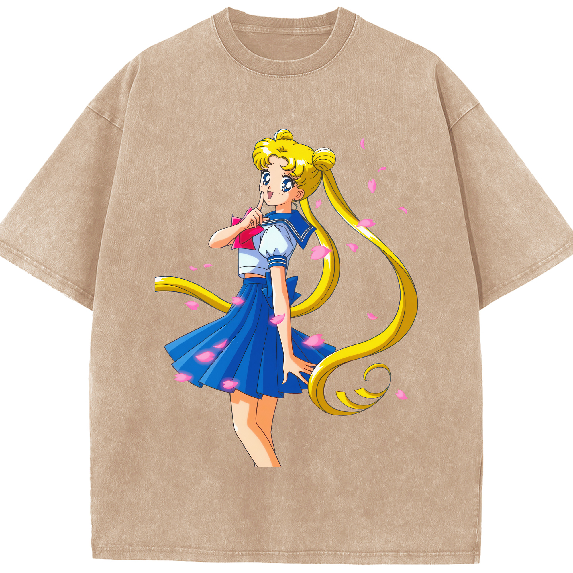 （画像用） 美少女戦士セーラームーン 愛野 美奈子 あいの みなこ Sailor Moon Aino Minako 綿100% ヴィンテージ風 半袖Tシャツ（フロントプリント）