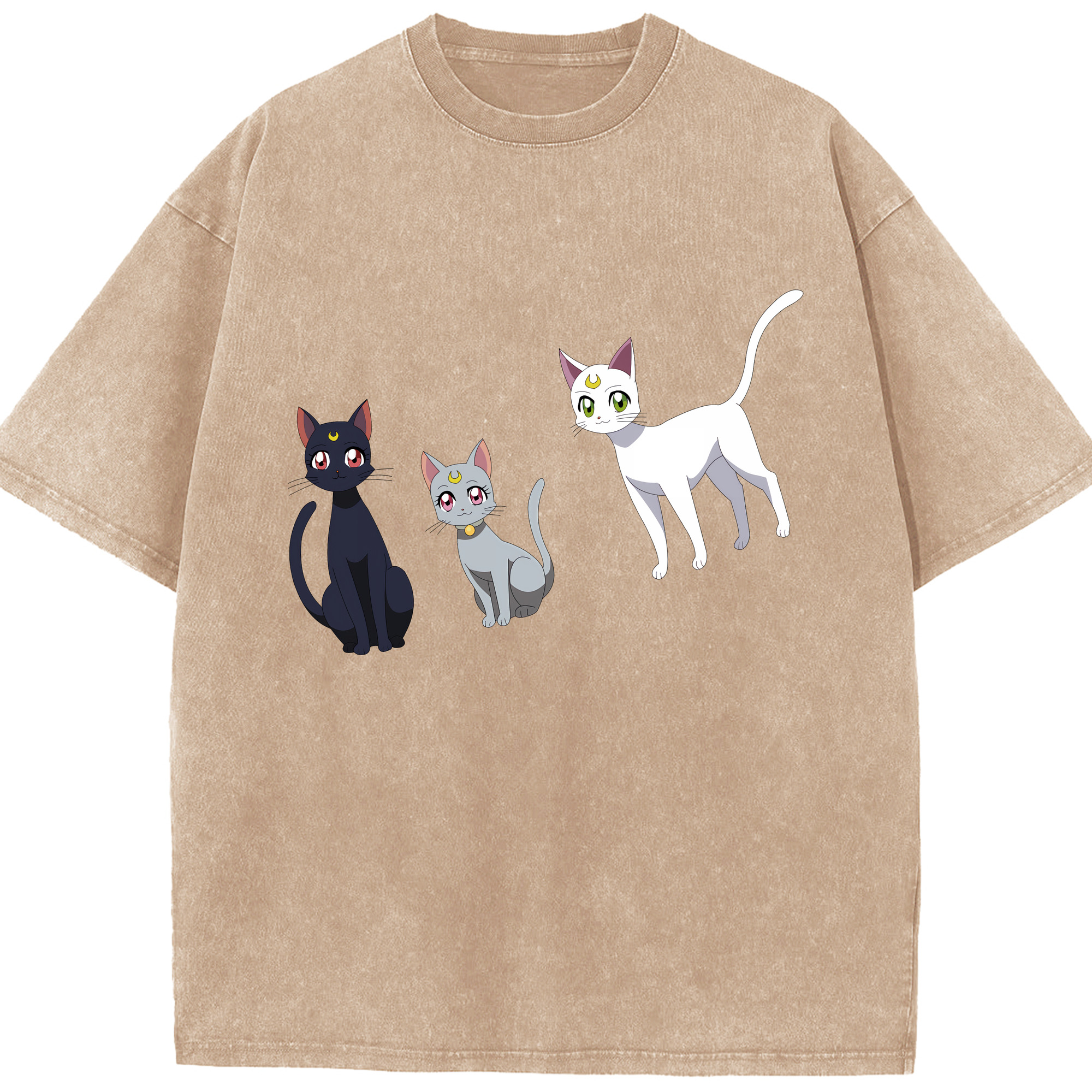 （画像用） 美少女戦士セーラームーン Sailor Moon 綿100% ヴィンテージ風 半袖Tシャツ（フロントプリント）