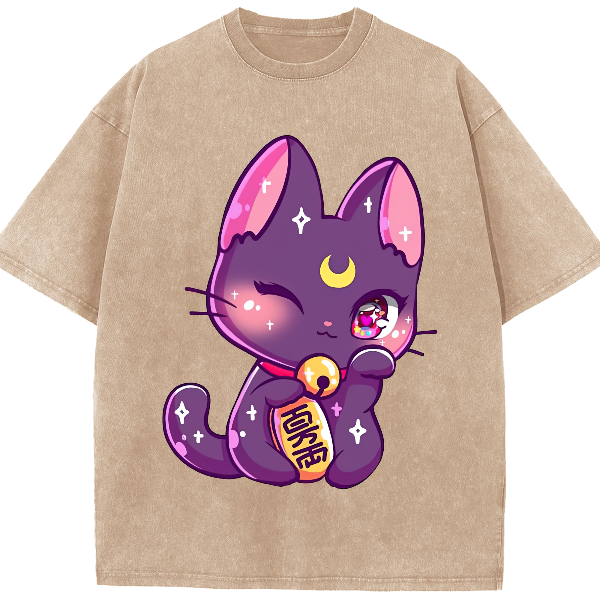 （画像用） 美少女戦士セーラームーン Sailor Moon 綿100% ヴィンテージ風 半袖Tシャツ（フロントプリント）