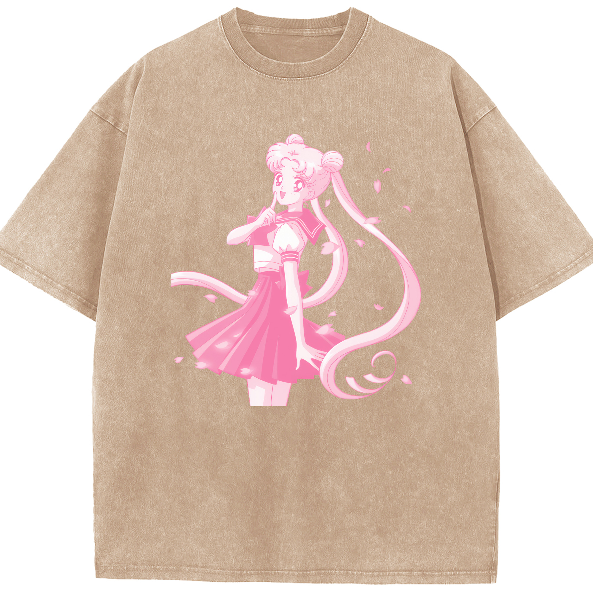（画像用） 美少女戦士セーラームーン 愛野 美奈子 あいの みなこ Sailor Moon Aino Minako 綿100% ヴィンテージ風 半袖Tシャツ（フロントプリント）