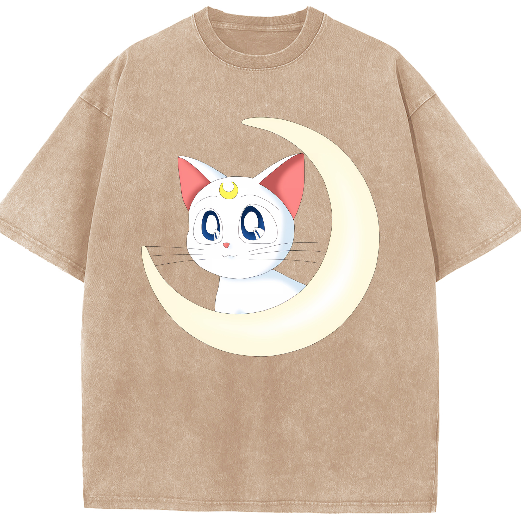 （画像用） 美少女戦士セーラームーン Sailor Moon 綿100% ヴィンテージ風 半袖Tシャツ（フロントプリント）