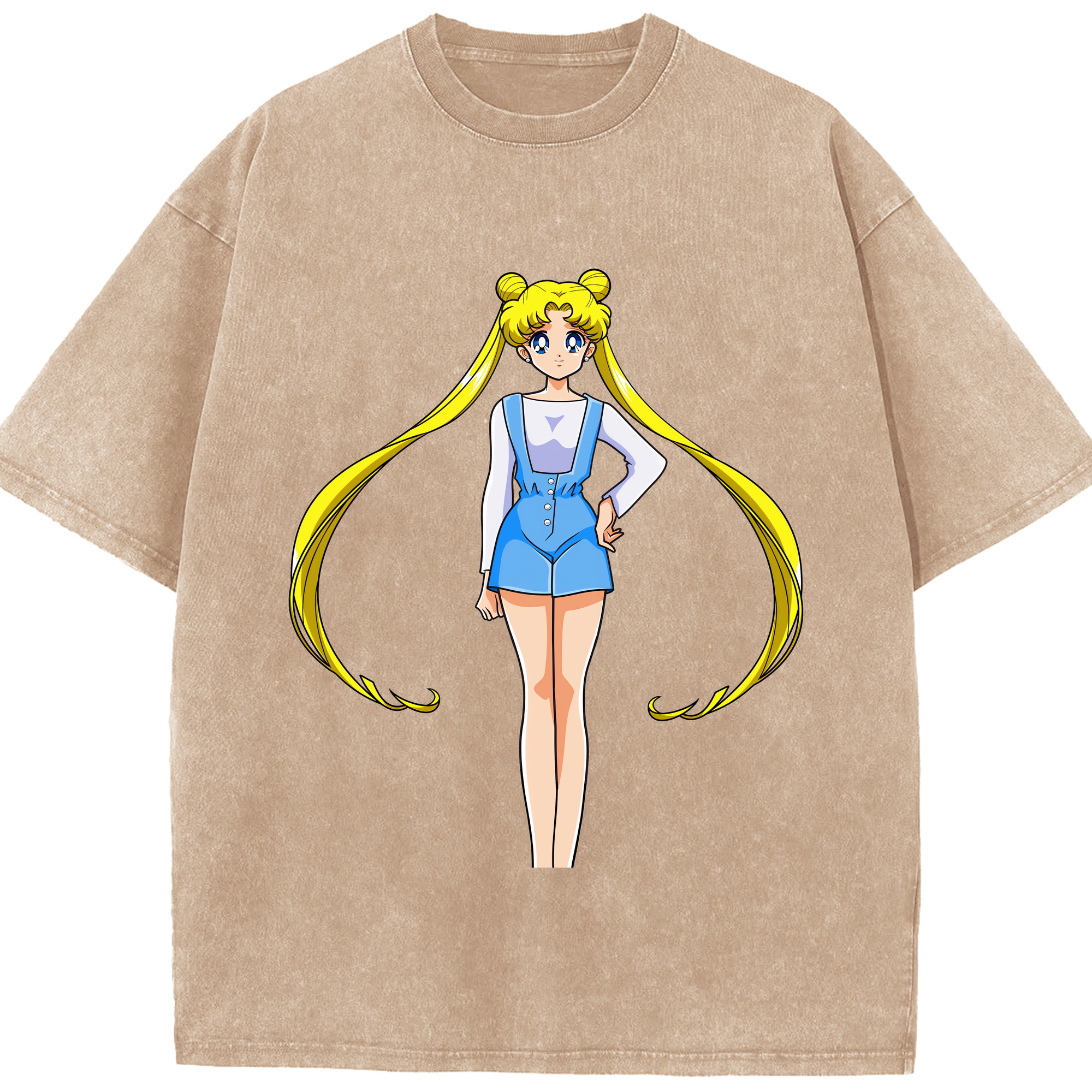 （画像用） 美少女戦士セーラームーン 愛野 美奈子 あいの みなこ Sailor Moon Aino Minako 綿100% ヴィンテージ風 半袖Tシャツ（フロントプリント）