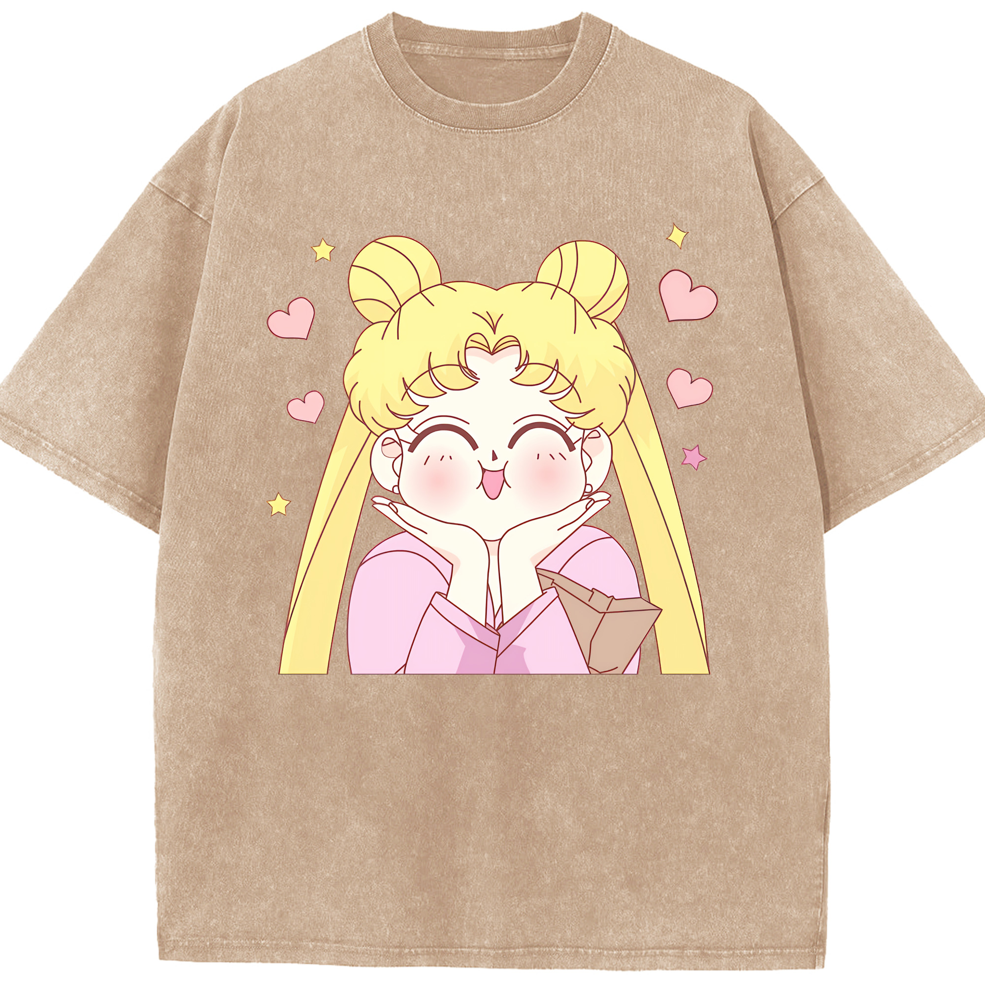 （画像用） 美少女戦士セーラームーン 愛野 美奈子 あいの みなこ Sailor Moon Aino Minako 綿100% ヴィンテージ風 半袖Tシャツ（フロントプリント）