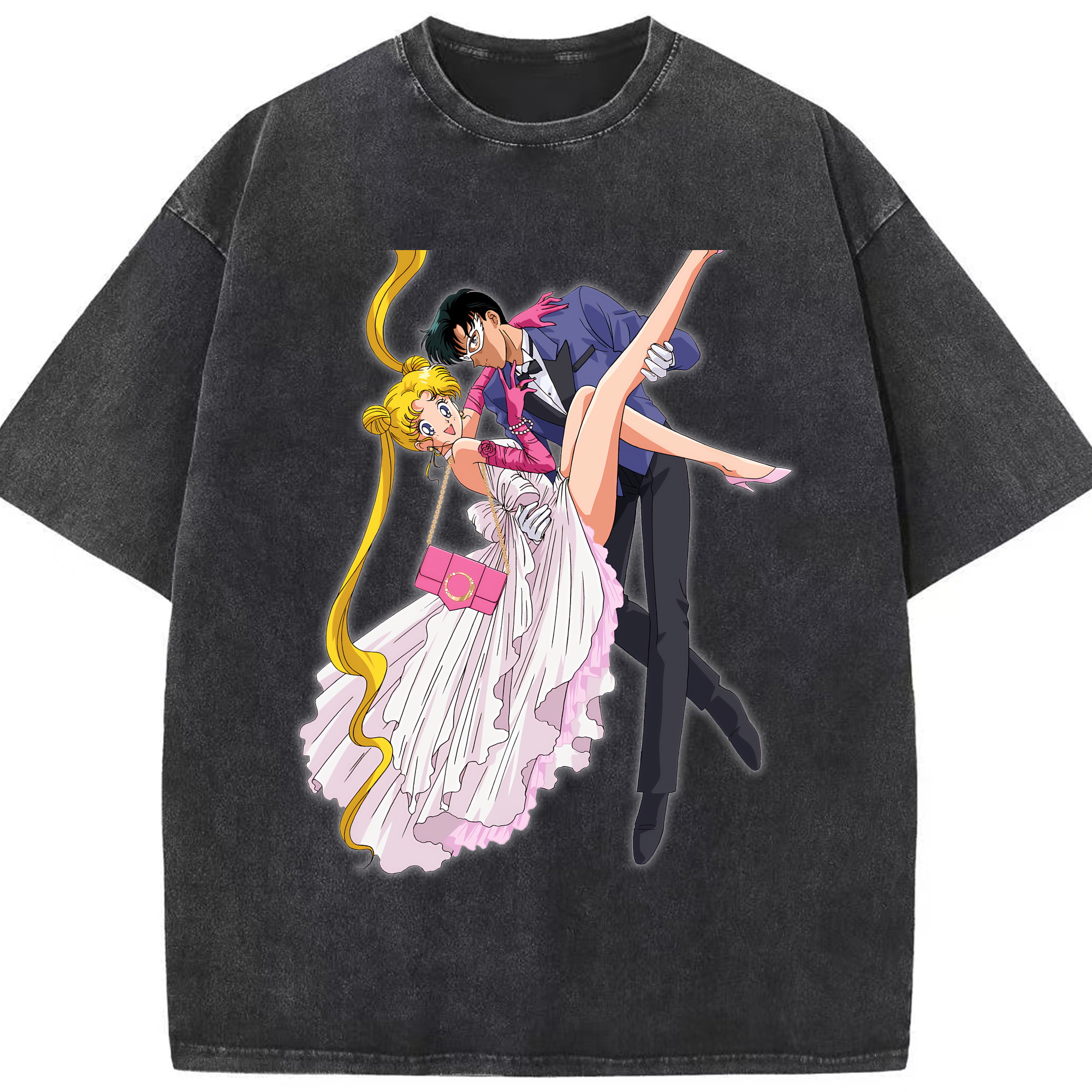 （画像用） 美少女戦士セーラームーン 愛野 美奈子 あいの みなこ Sailor Moon Aino Minako 綿100% ヴィンテージ風 半袖Tシャツ（フロントプリント）