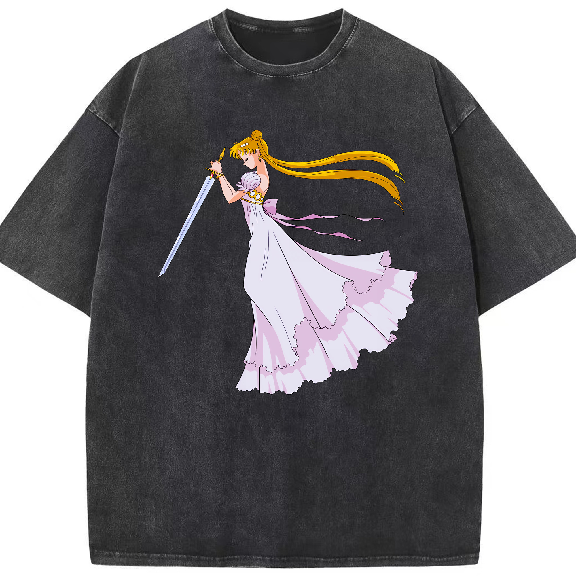 （画像用） 美少女戦士セーラームーン 愛野 美奈子 あいの みなこ Sailor Moon Aino Minako 綿100% ヴィンテージ風 半袖Tシャツ（フロントプリント）