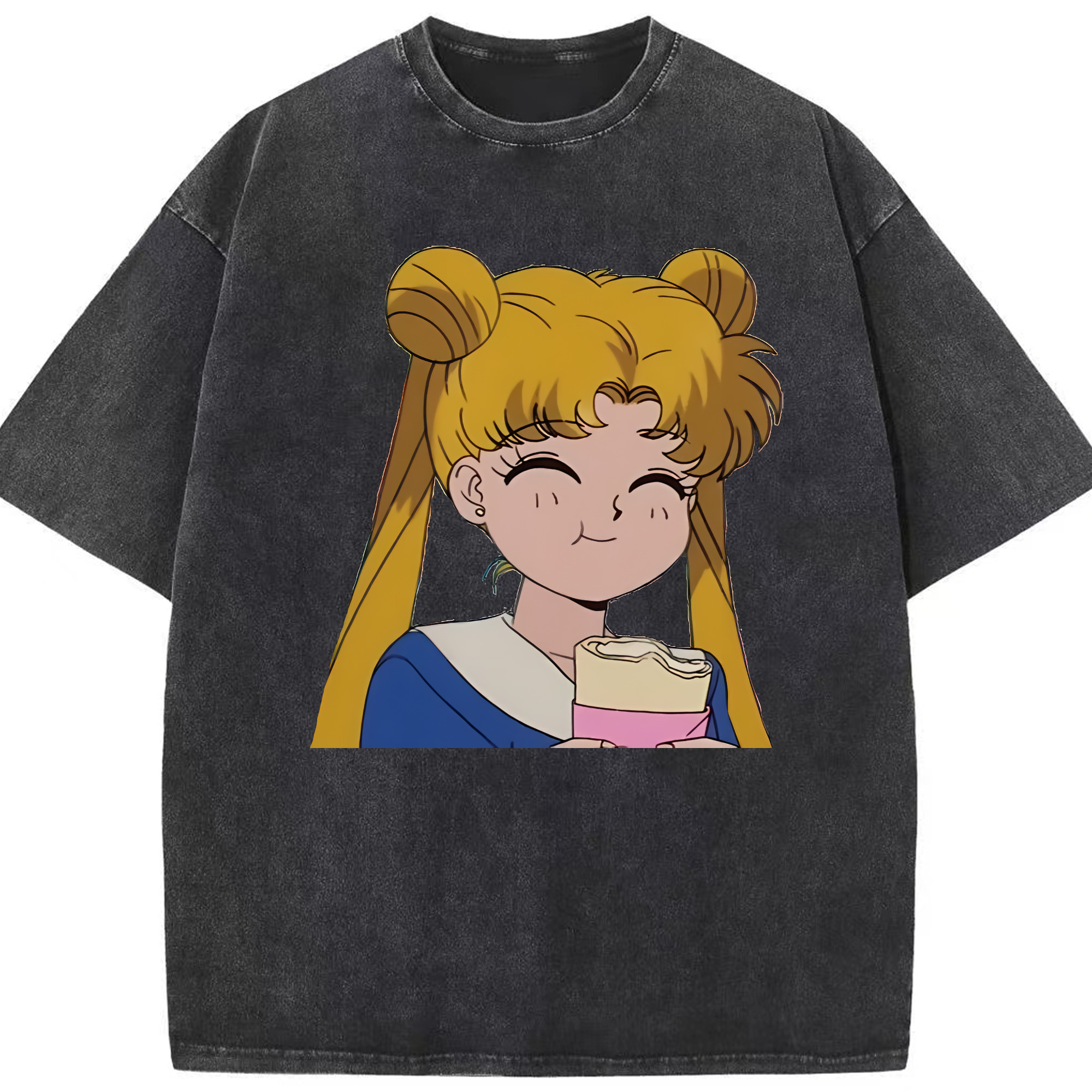 （画像用） 美少女戦士セーラームーン 愛野 美奈子 あいの みなこ Sailor Moon Aino Minako 綿100% ヴィンテージ風 半袖Tシャツ（フロントプリント）