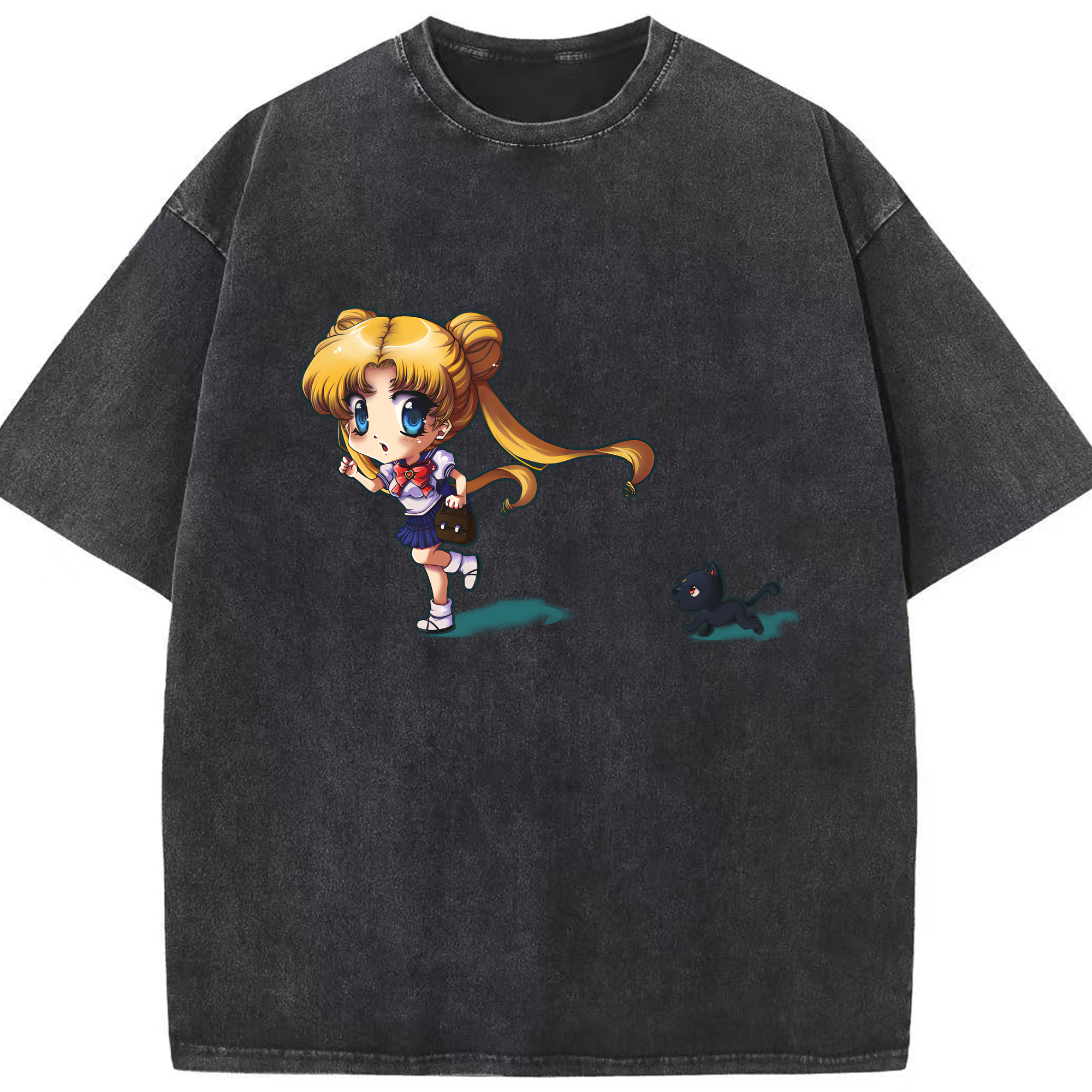 （画像用） 美少女戦士セーラームーン 愛野 美奈子 あいの みなこ Sailor Moon Aino Minako 綿100% ヴィンテージ風 半袖Tシャツ（フロントプリント）