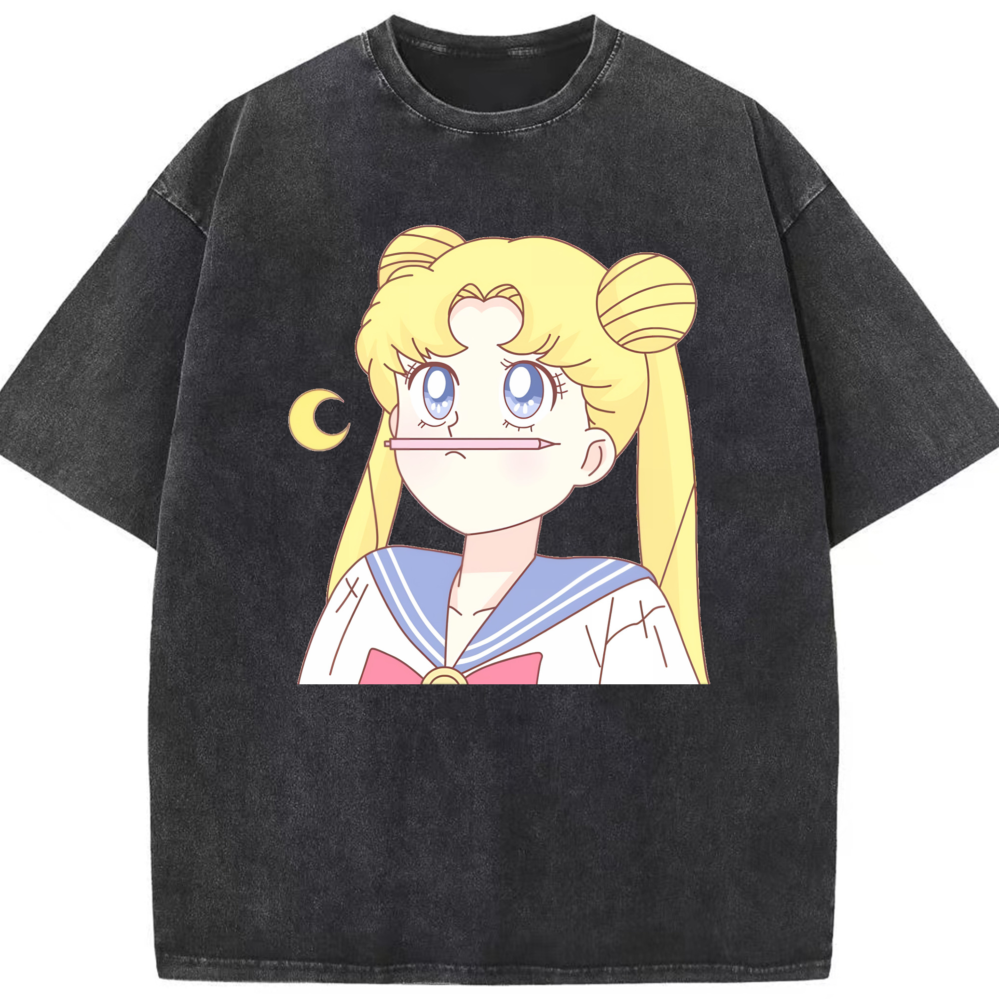 （画像用） 美少女戦士セーラームーン 愛野 美奈子 あいの みなこ Sailor Moon Aino Minako 綿100% ヴィンテージ風 半袖Tシャツ（フロントプリント）