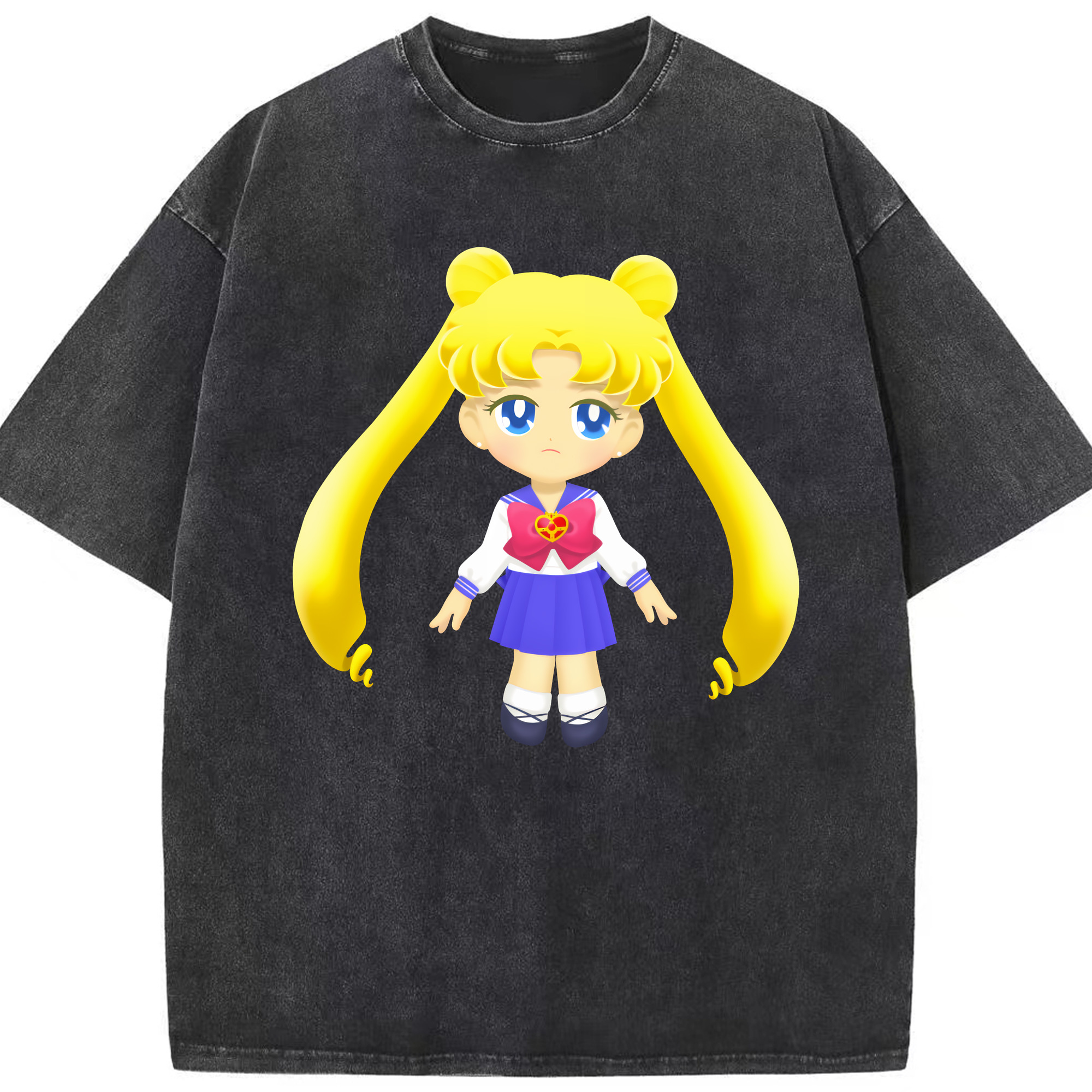 （画像用） 美少女戦士セーラームーン 愛野 美奈子 あいの みなこ Sailor Moon Aino Minako 綿100% ヴィンテージ風 半袖Tシャツ（フロントプリント）