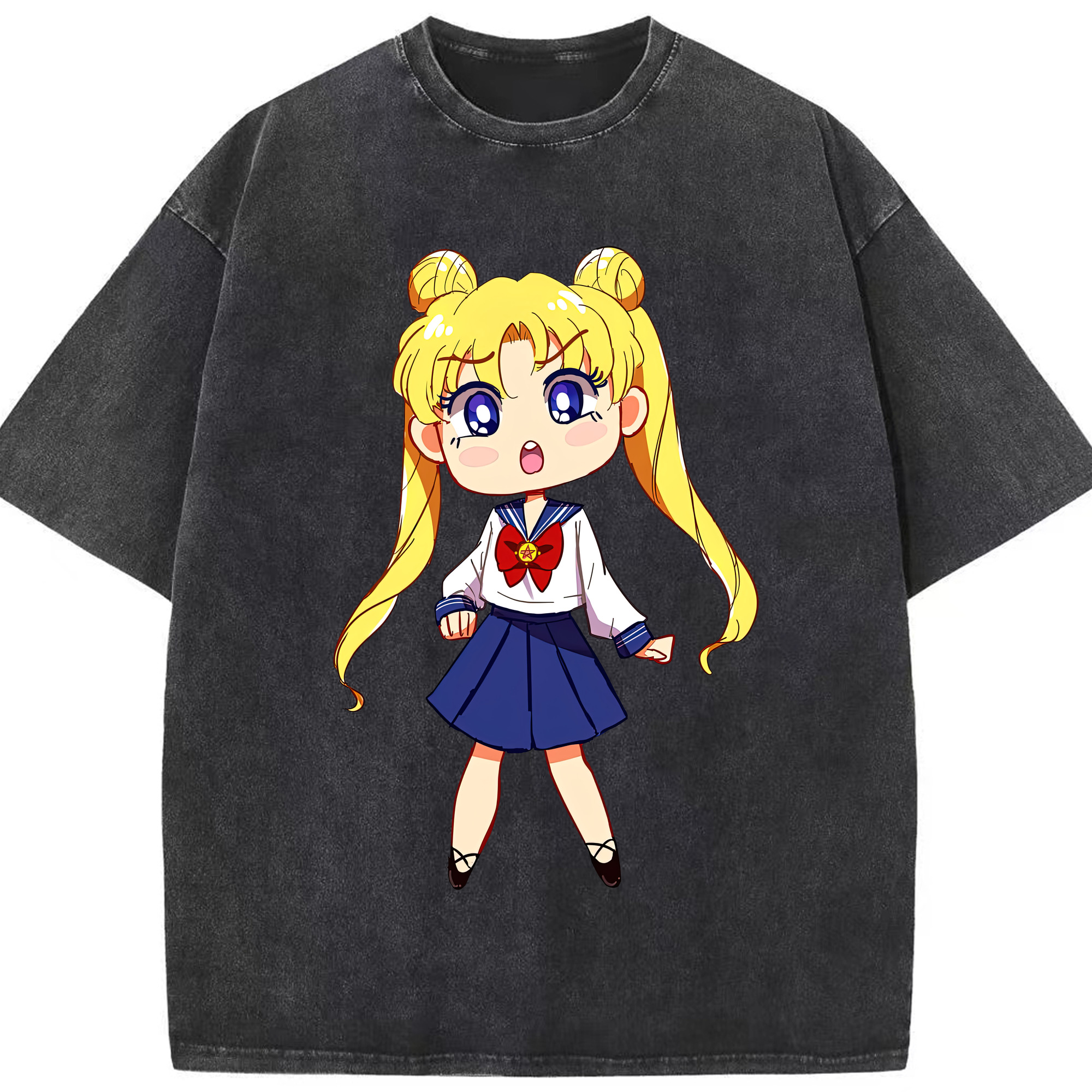（画像用） 美少女戦士セーラームーン 愛野 美奈子 あいの みなこ Sailor Moon Aino Minako 綿100% ヴィンテージ風 半袖Tシャツ（フロントプリント）