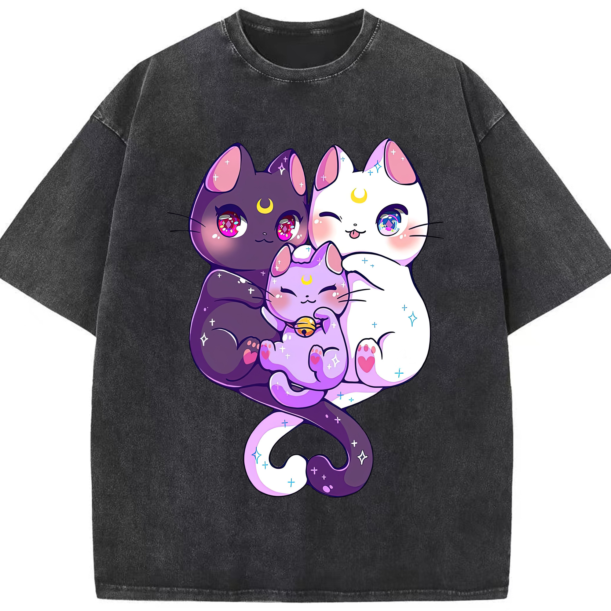 （画像用） 美少女戦士セーラームーン Sailor Moon 綿100% ヴィンテージ風 半袖Tシャツ（フロントプリント）