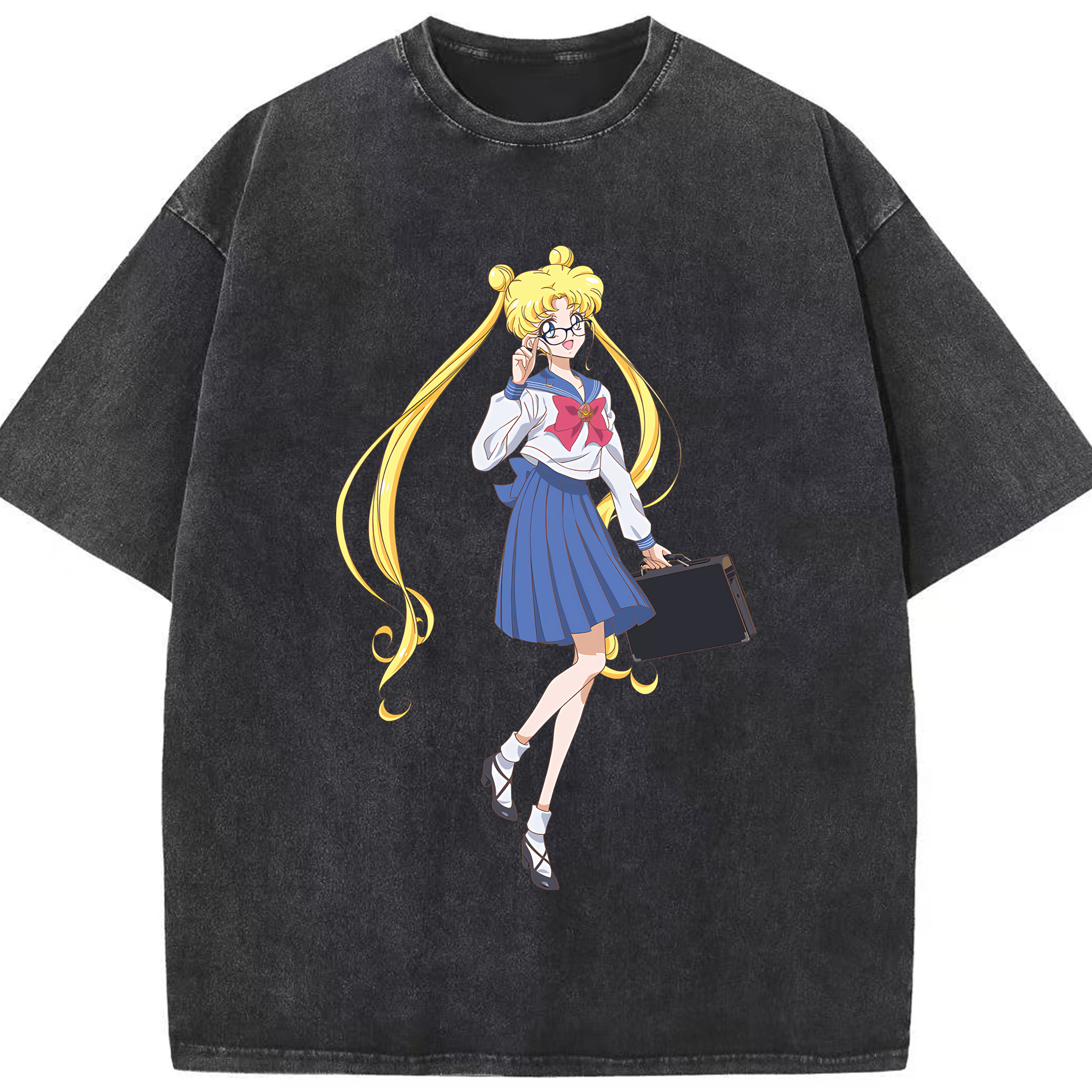 （画像用） 美少女戦士セーラームーン 愛野 美奈子 あいの みなこ Sailor Moon Aino Minako 綿100% ヴィンテージ風 半袖Tシャツ（フロントプリント）