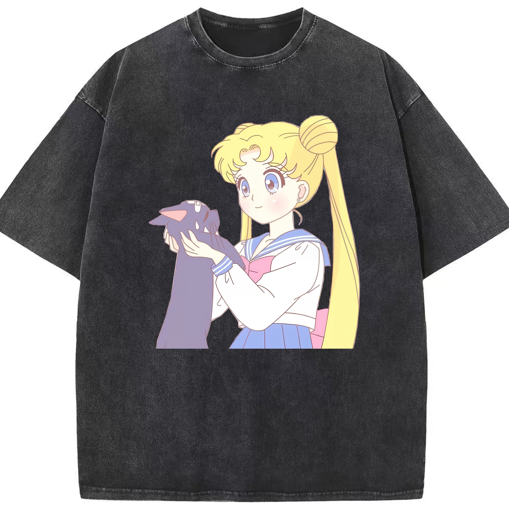 （画像用） 美少女戦士セーラームーン 愛野 美奈子 あいの みなこ Sailor Moon Aino Minako 綿100% ヴィンテージ風 半袖Tシャツ（フロントプリント）