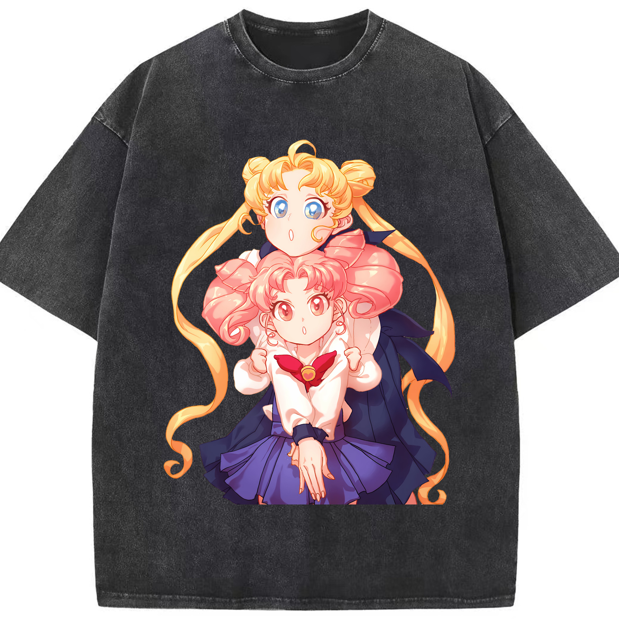 （画像用） 美少女戦士セーラームーン 愛野 美奈子 あいの みなこ Sailor Moon Aino Minako 綿100% ヴィンテージ風 半袖Tシャツ（フロントプリント）