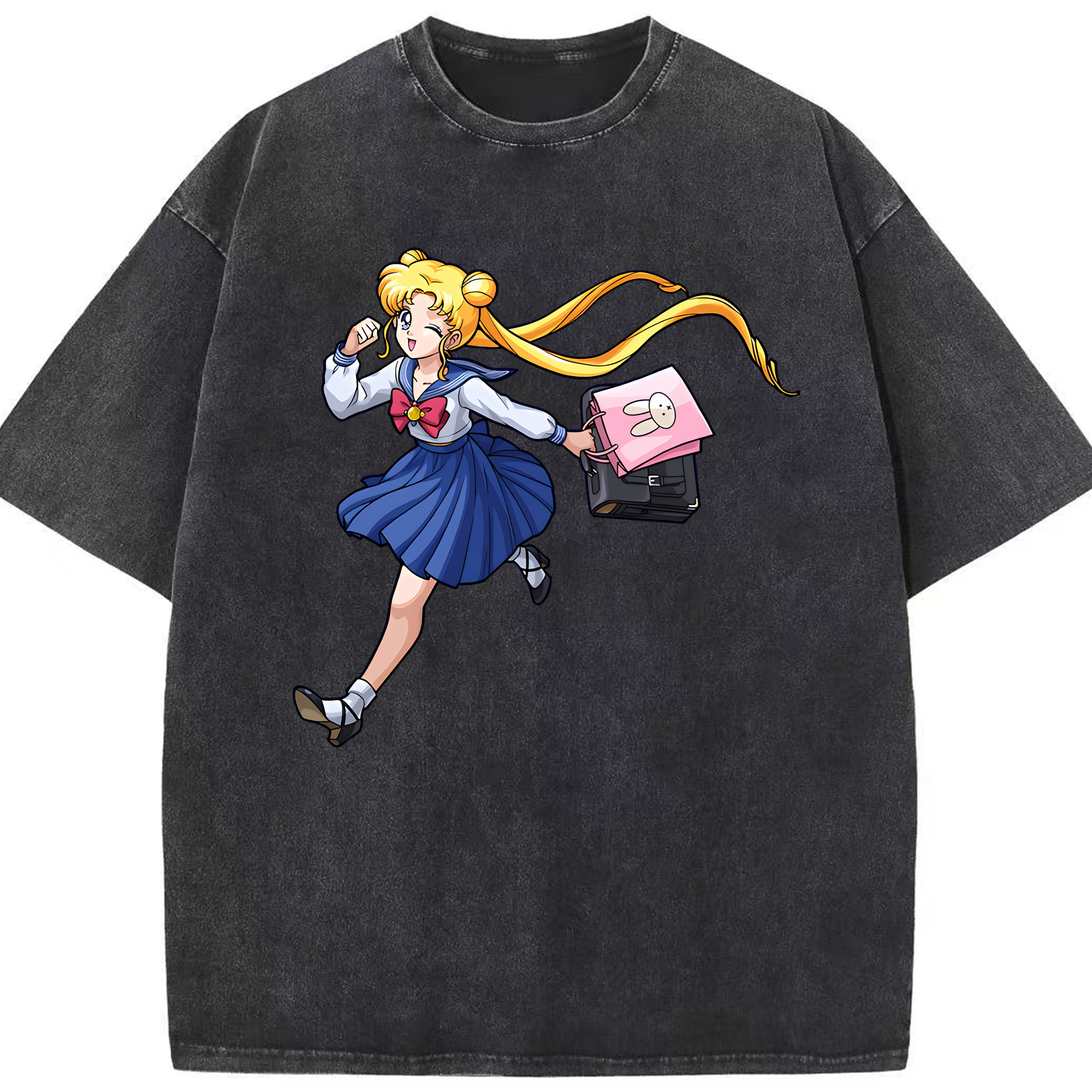 （画像用） 美少女戦士セーラームーン 愛野 美奈子 あいの みなこ Sailor Moon Aino Minako 綿100% ヴィンテージ風 半袖Tシャツ（フロントプリント）
