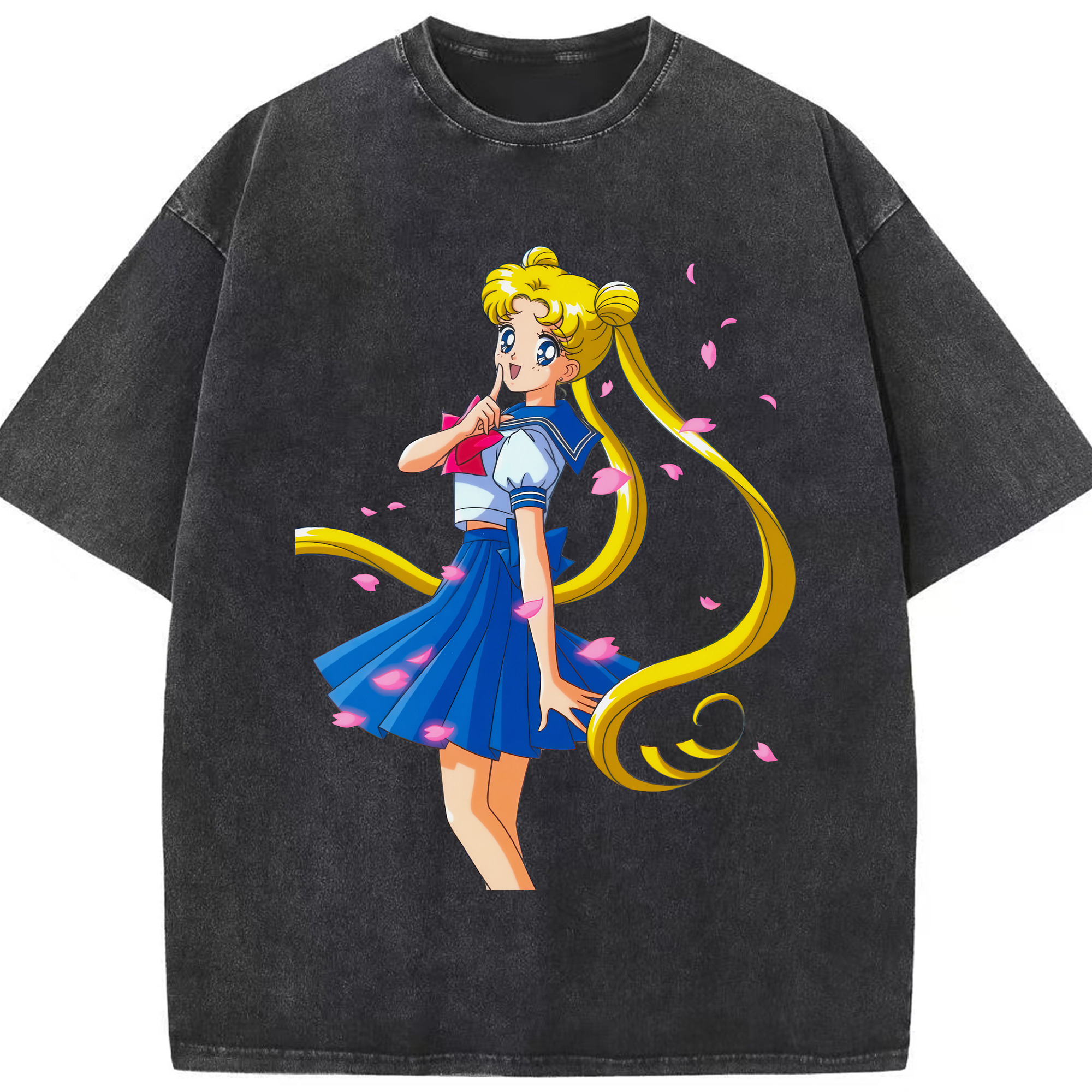 （画像用） 美少女戦士セーラームーン 愛野 美奈子 あいの みなこ Sailor Moon Aino Minako 綿100% ヴィンテージ風 半袖Tシャツ（フロントプリント）