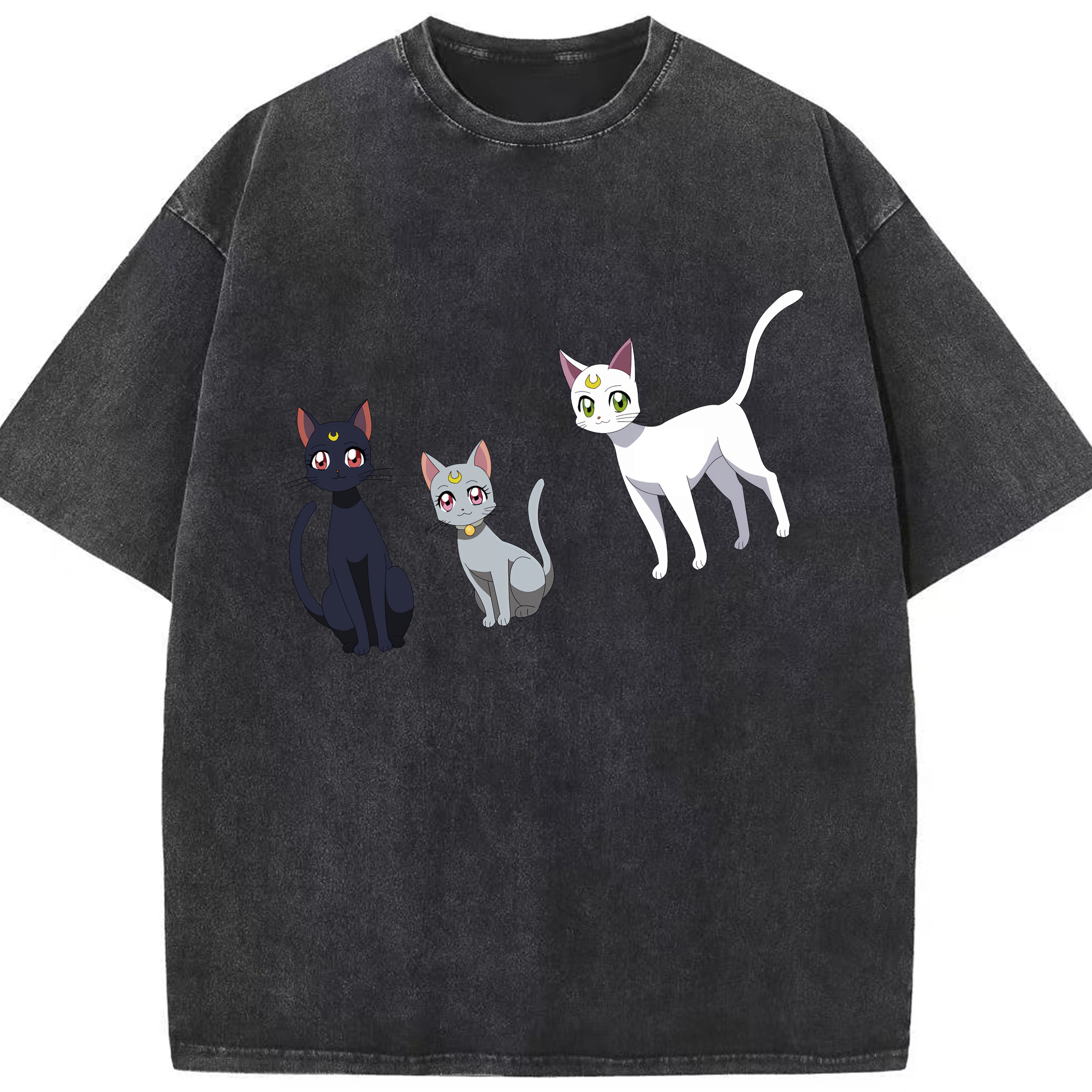 （画像用） 美少女戦士セーラームーン Sailor Moon 綿100% ヴィンテージ風 半袖Tシャツ（フロントプリント）