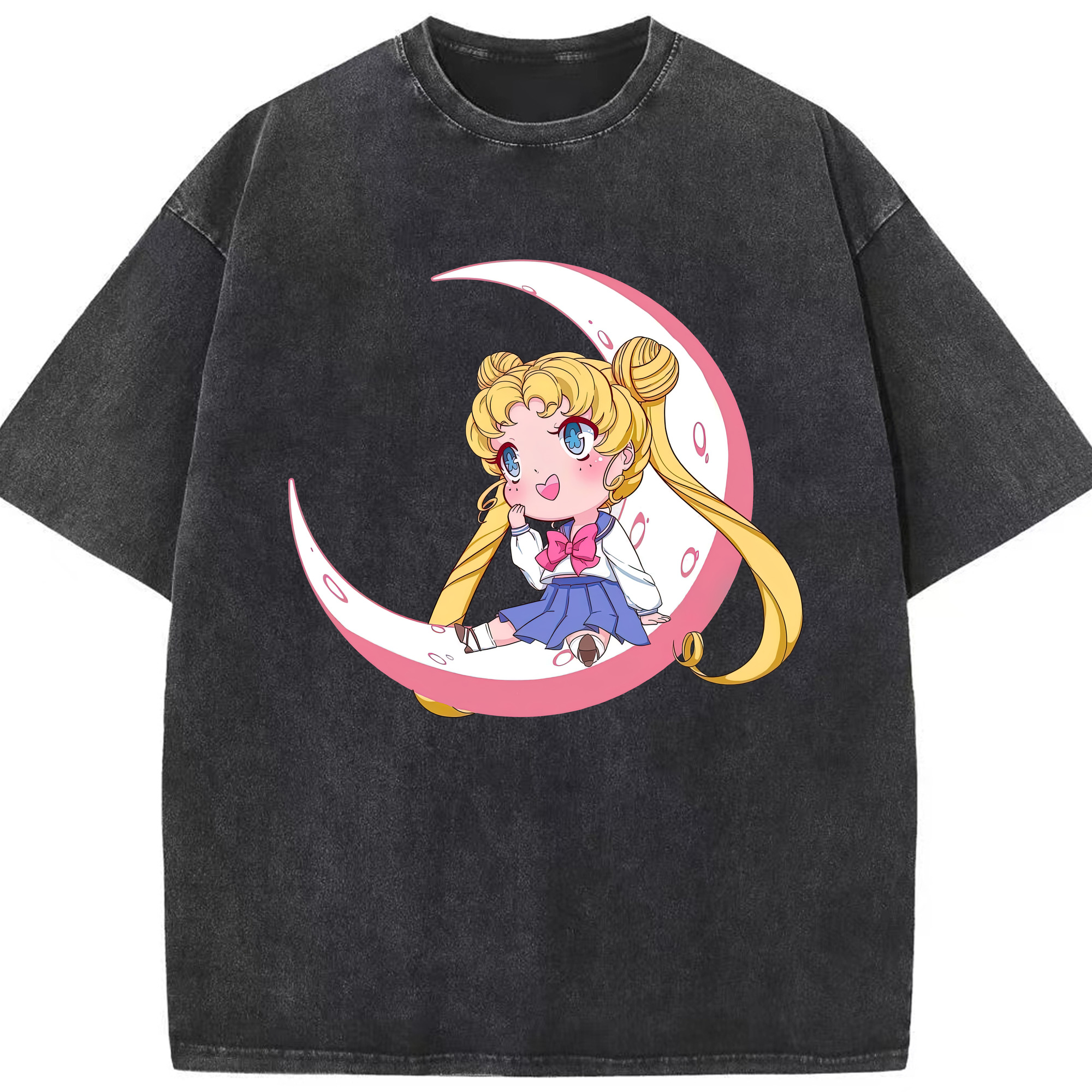 （画像用） 美少女戦士セーラームーン 愛野 美奈子 あいの みなこ Sailor Moon Aino Minako 綿100% ヴィンテージ風 半袖Tシャツ（フロントプリント）
