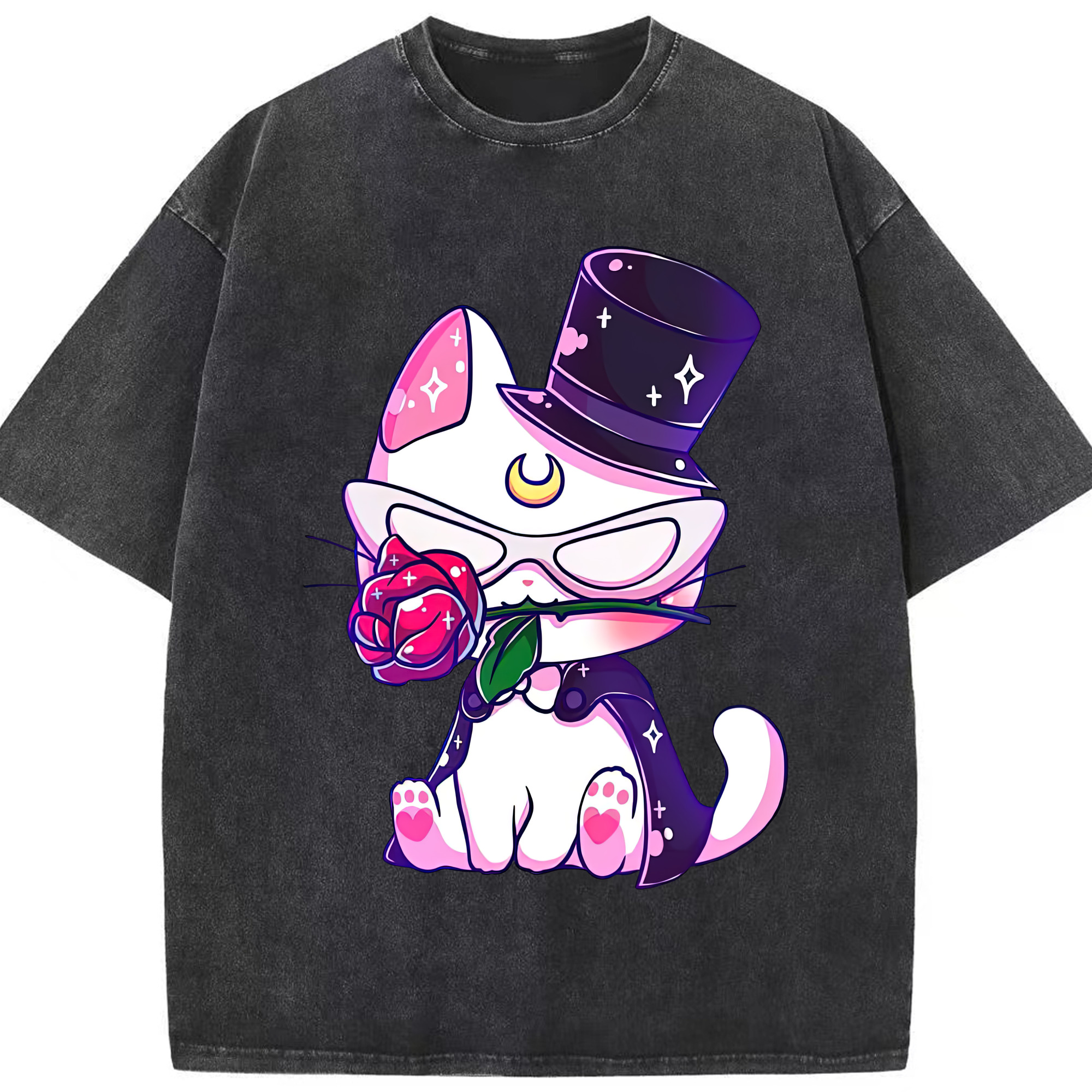 （画像用） 美少女戦士セーラームーン Sailor Moon 綿100% ヴィンテージ風 半袖Tシャツ（フロントプリント）