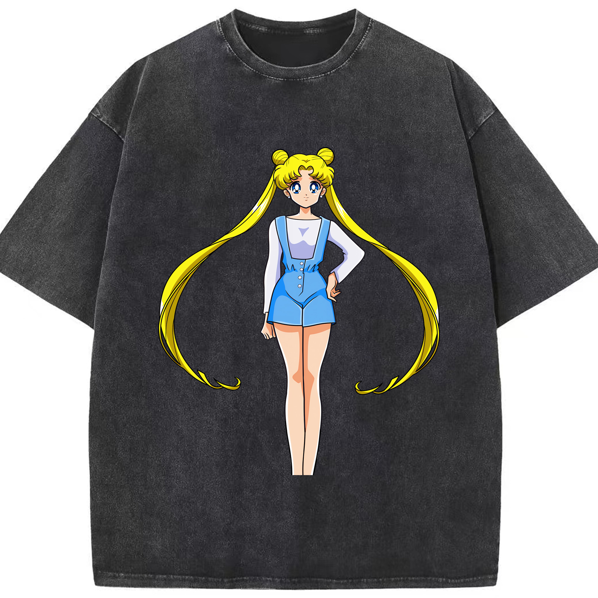 （画像用） 美少女戦士セーラームーン 愛野 美奈子 あいの みなこ Sailor Moon Aino Minako 綿100% ヴィンテージ風 半袖Tシャツ（フロントプリント）