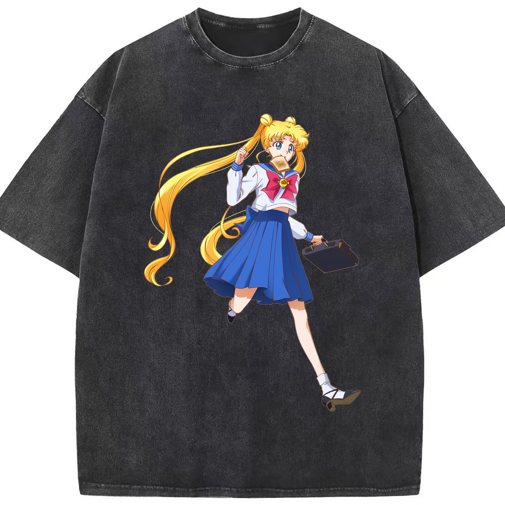 （画像用） 美少女戦士セーラームーン 愛野 美奈子 あいの みなこ Sailor Moon Aino Minako 綿100% ヴィンテージ風 半袖Tシャツ（フロントプリント）