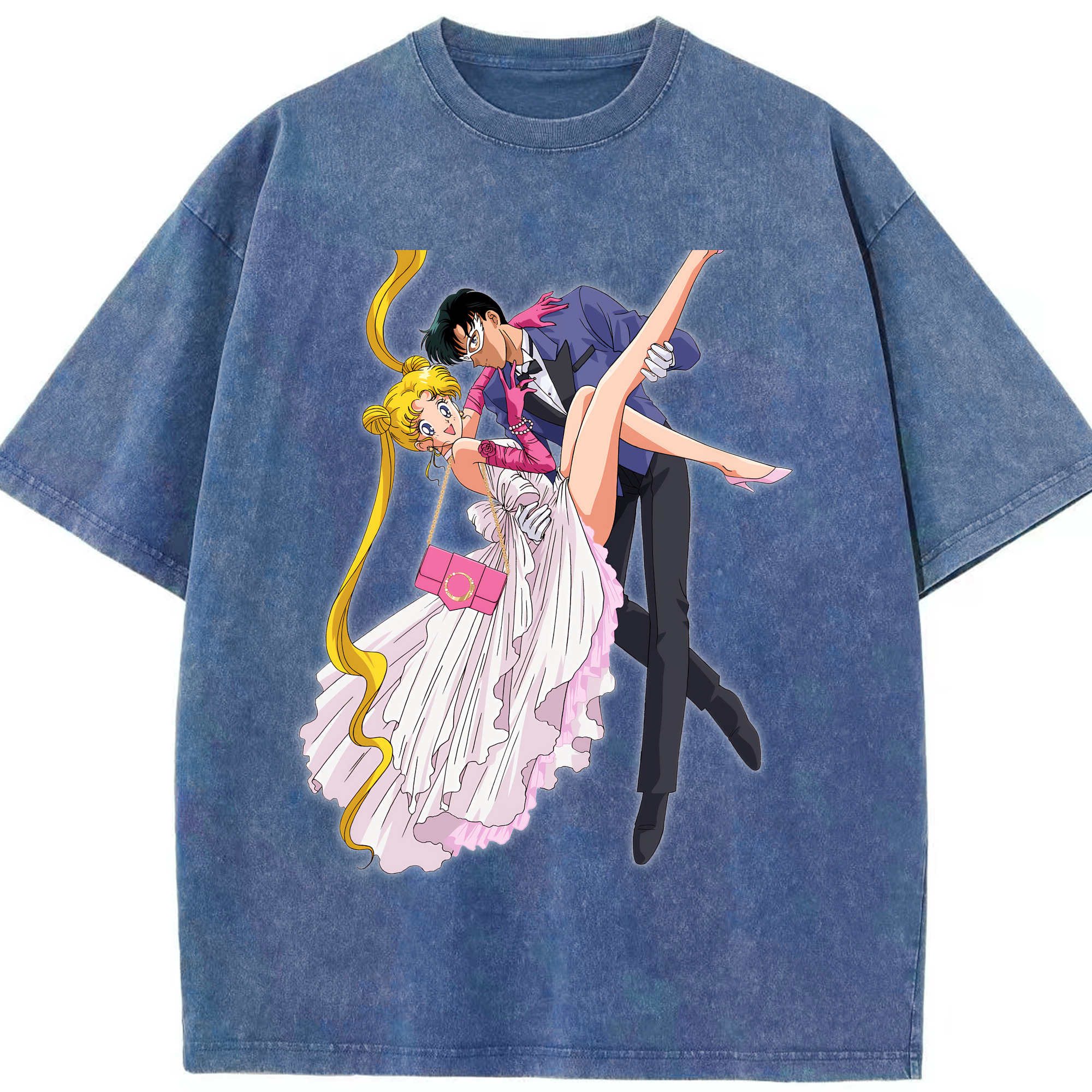 （画像用） 美少女戦士セーラームーン 愛野 美奈子 あいの みなこ Sailor Moon Aino Minako 綿100% ヴィンテージ風 半袖Tシャツ（フロントプリント）