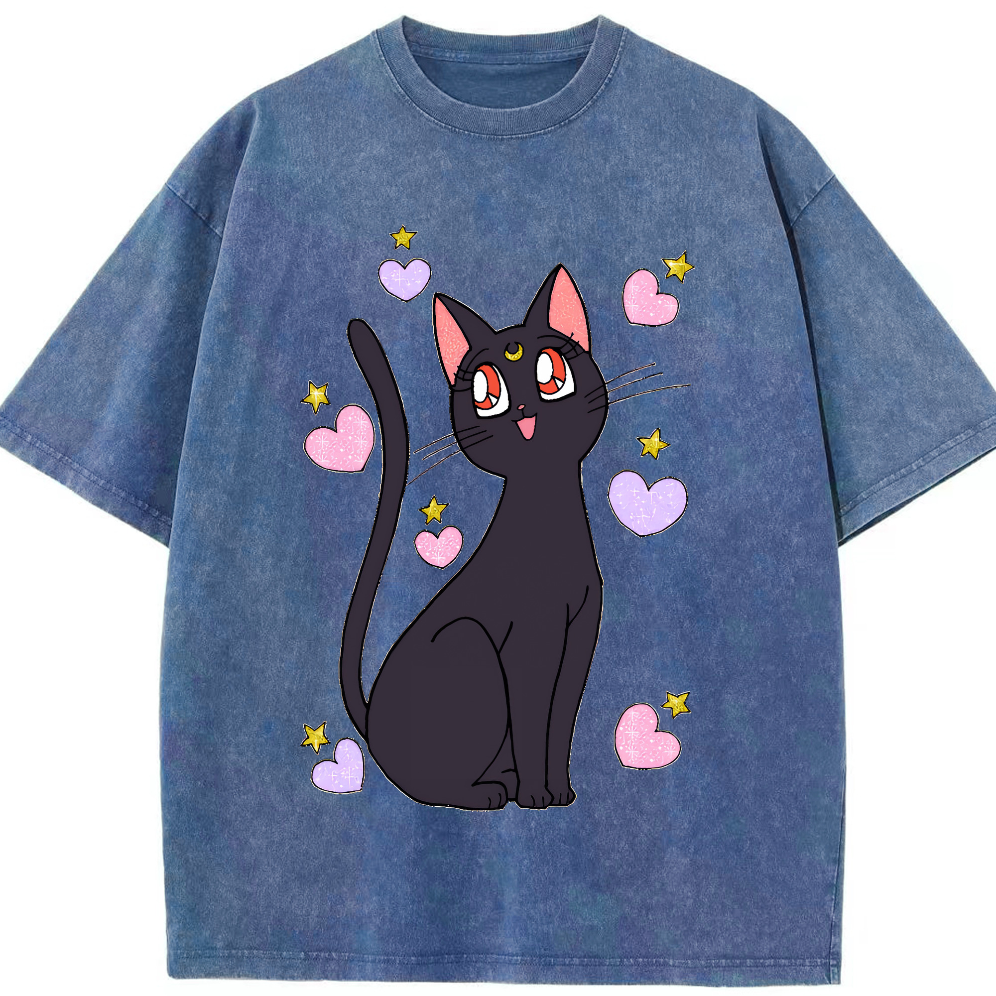 （画像用） 美少女戦士セーラームーン Sailor Moon 綿100% ヴィンテージ風 半袖Tシャツ（フロントプリント）