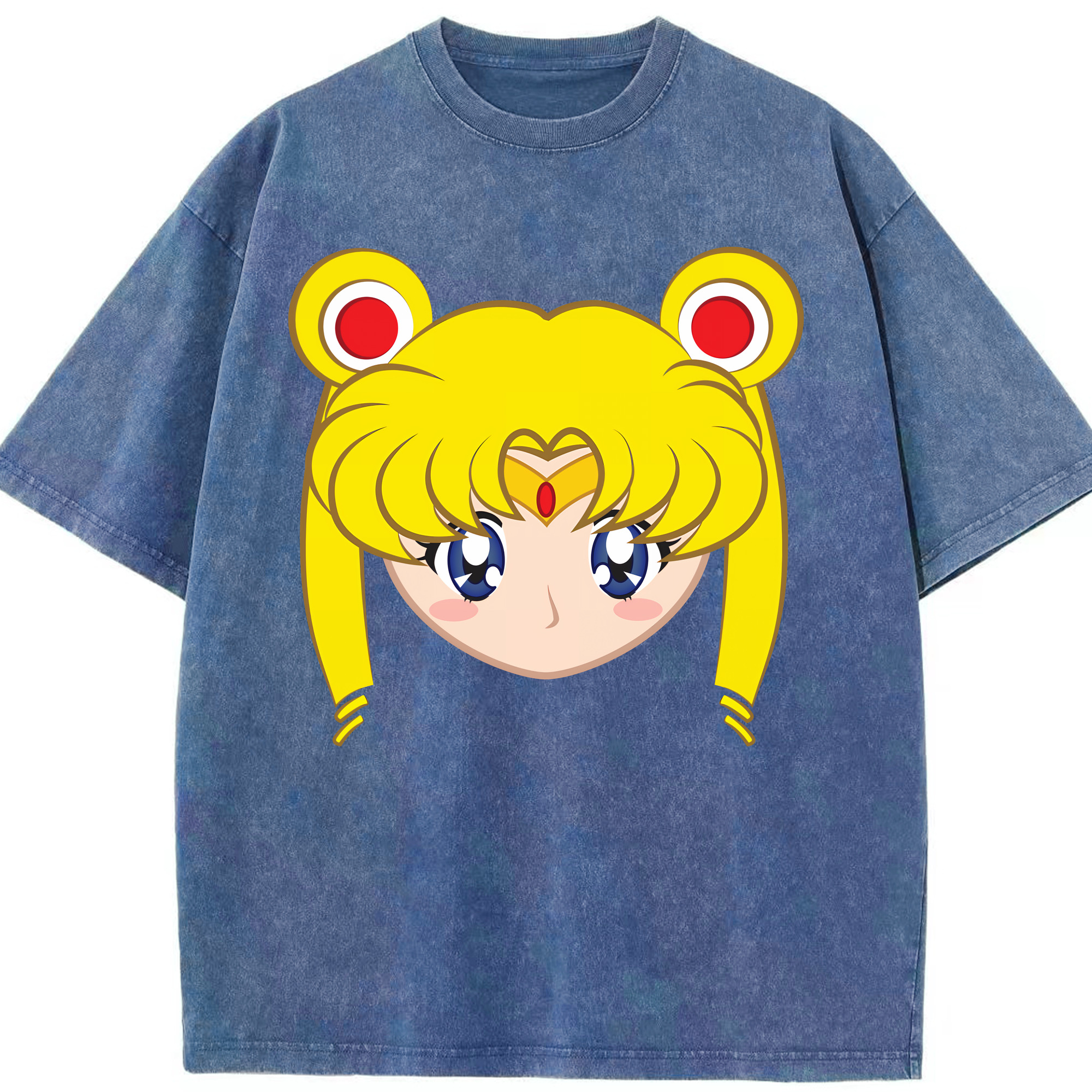 （画像用） 美少女戦士セーラームーン 月野 うさぎ つきの うさぎ Sailor Moon Tsukino Usagi 綿100% ヴィンテージ風 半袖Tシャツ（フロントプリント）