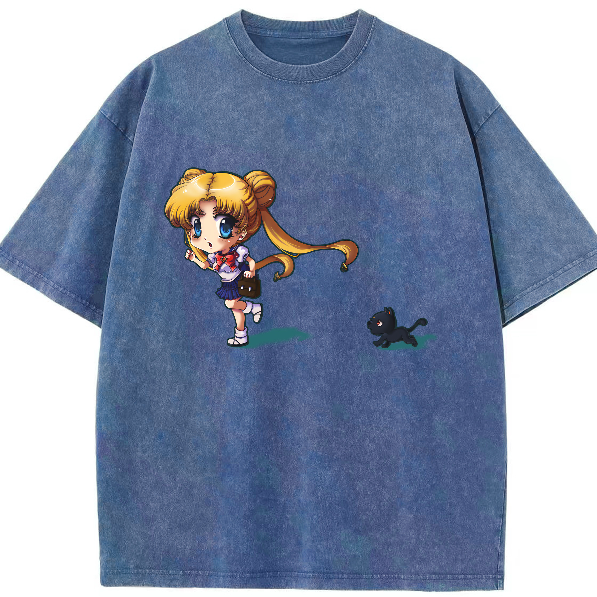 （画像用） 美少女戦士セーラームーン 愛野 美奈子 あいの みなこ Sailor Moon Aino Minako 綿100% ヴィンテージ風 半袖Tシャツ（フロントプリント）