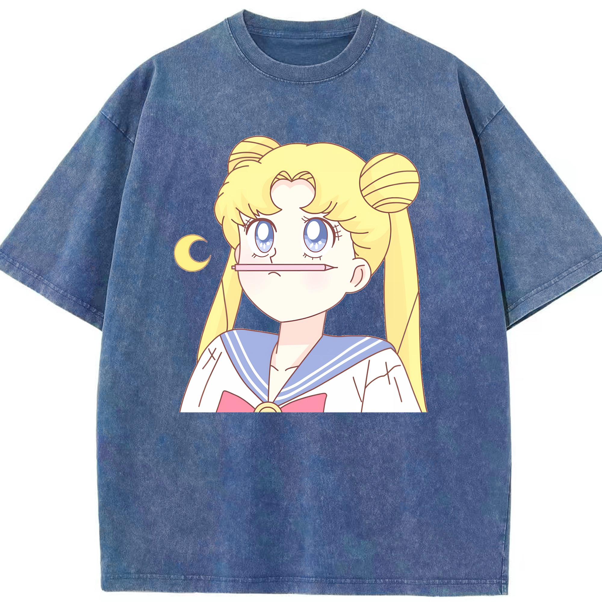 （画像用） 美少女戦士セーラームーン 愛野 美奈子 あいの みなこ Sailor Moon Aino Minako 綿100% ヴィンテージ風 半袖Tシャツ（フロントプリント）