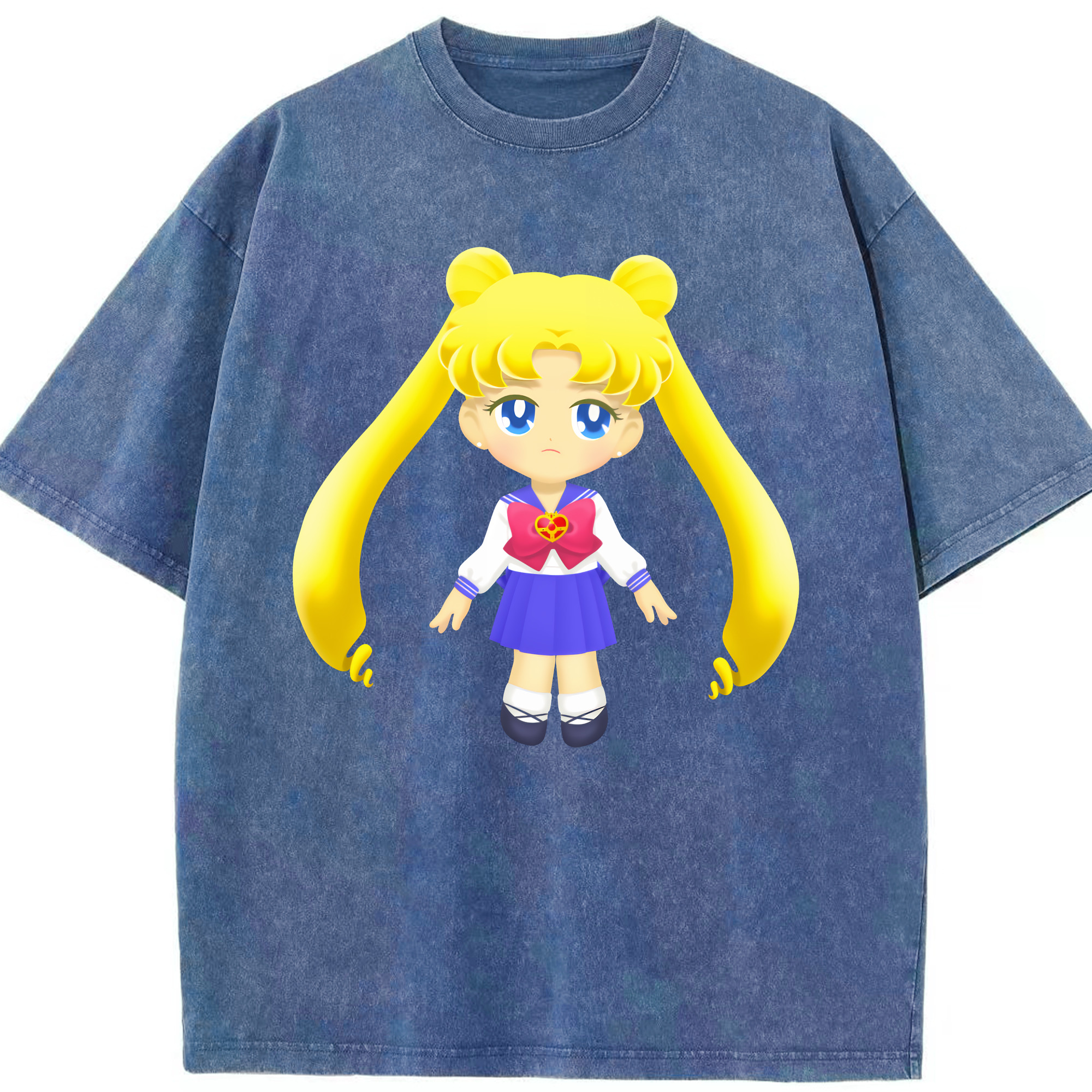 （画像用） 美少女戦士セーラームーン 愛野 美奈子 あいの みなこ Sailor Moon Aino Minako 綿100% ヴィンテージ風 半袖Tシャツ（フロントプリント）