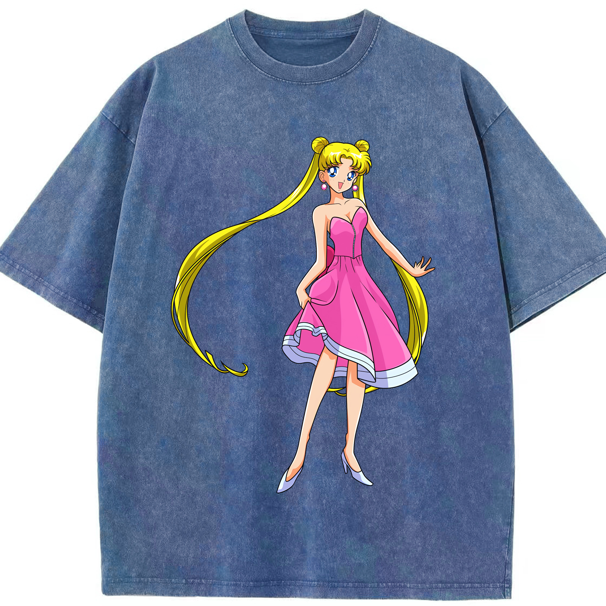 （画像用） 美少女戦士セーラームーン 愛野 美奈子 あいの みなこ Sailor Moon Aino Minako 綿100% ヴィンテージ風 半袖Tシャツ（フロントプリント）