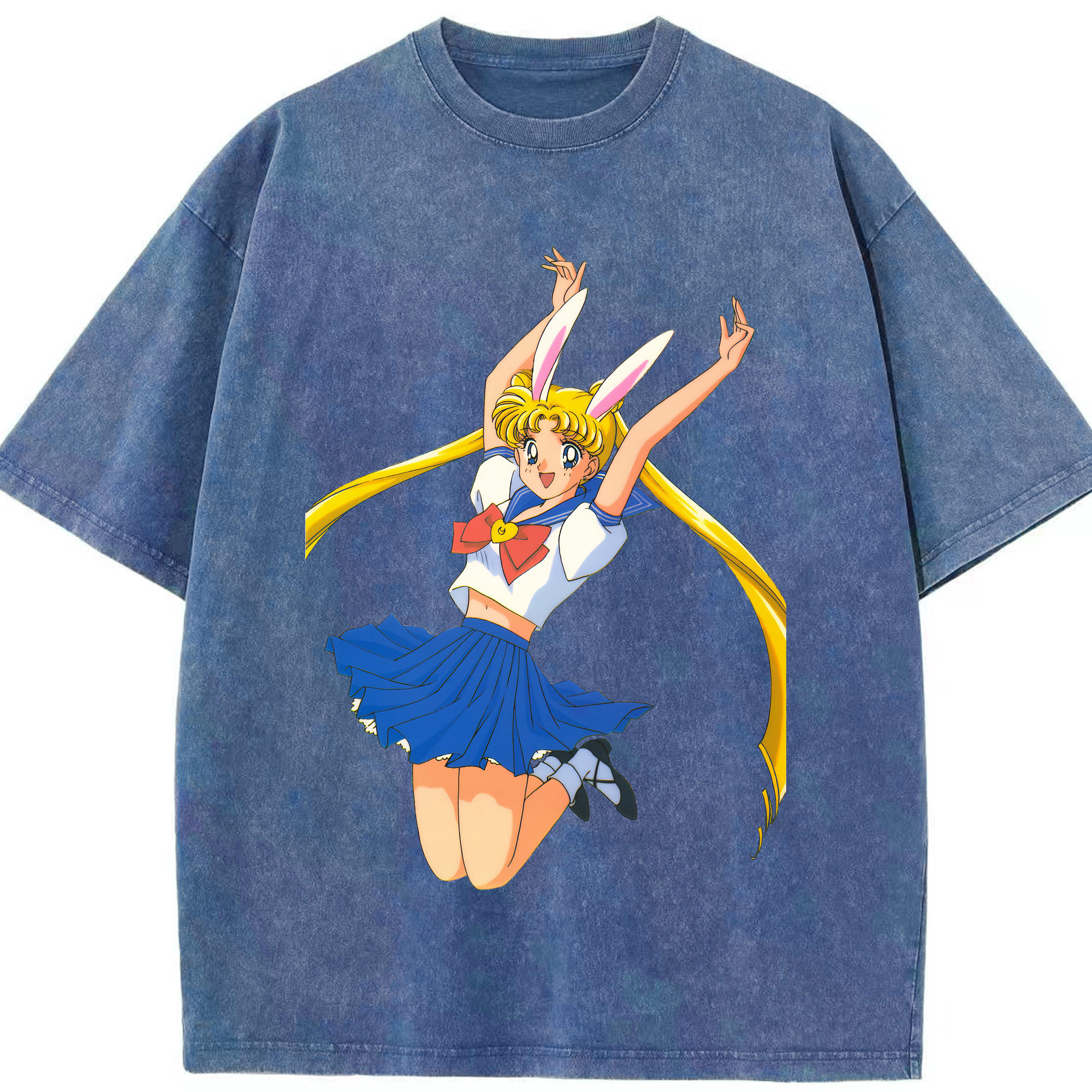 （画像用） 美少女戦士セーラームーン 愛野 美奈子 あいの みなこ Sailor Moon Aino Minako 綿100% ヴィンテージ風 半袖Tシャツ（フロントプリント）