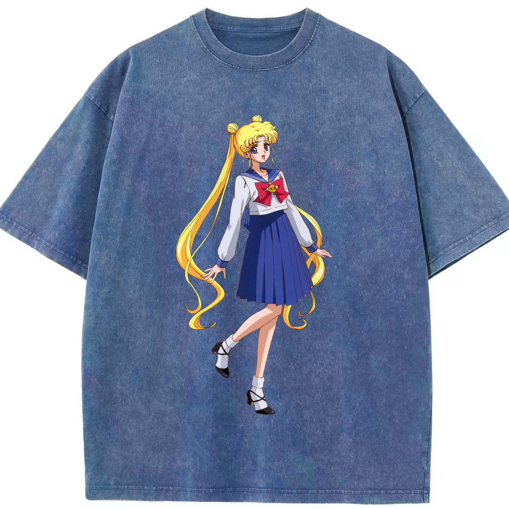 （画像用） 美少女戦士セーラームーン 愛野 美奈子 あいの みなこ Sailor Moon Aino Minako 綿100% ヴィンテージ風 半袖Tシャツ（フロントプリント）