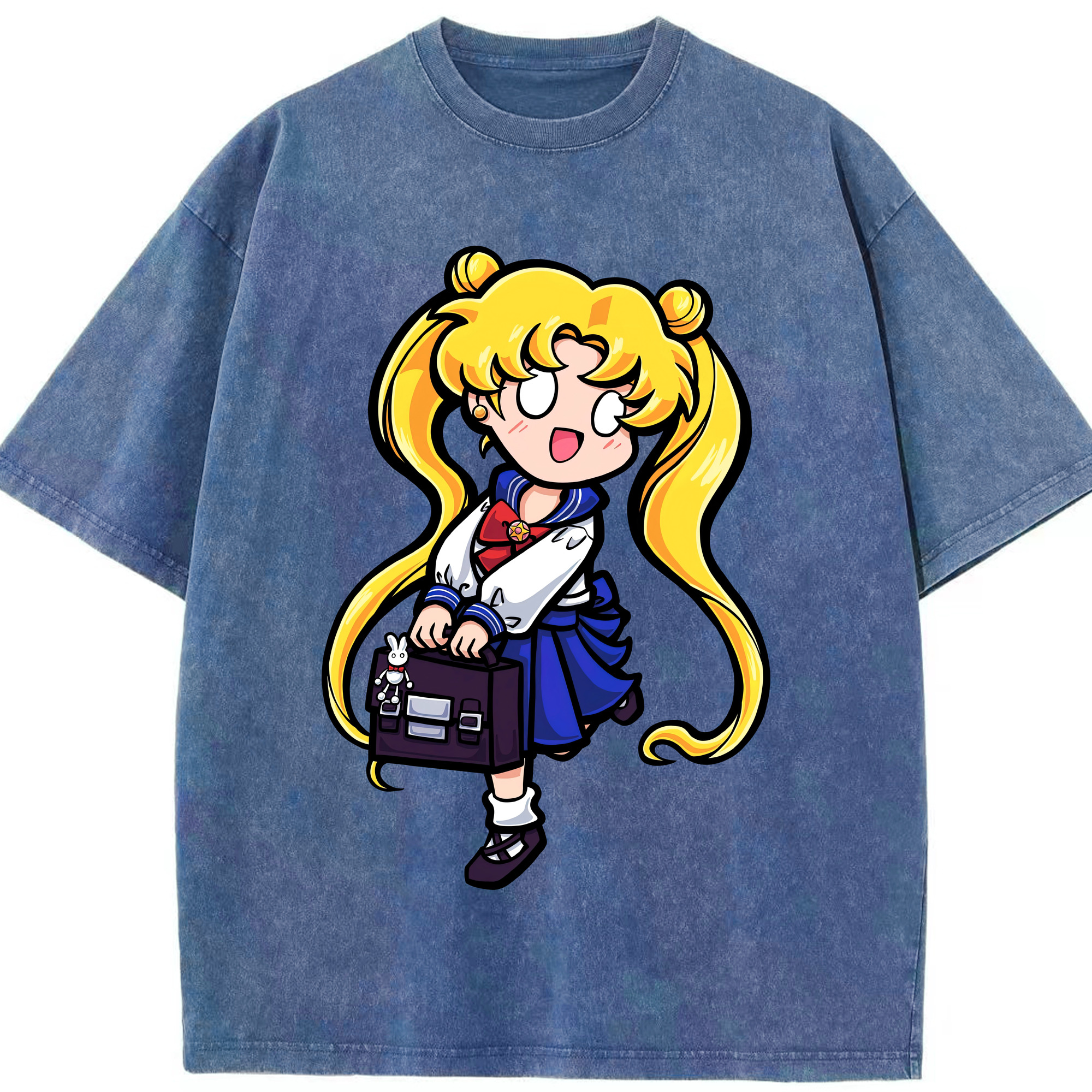 （画像用） 美少女戦士セーラームーン 愛野 美奈子 あいの みなこ Sailor Moon Aino Minako 綿100% ヴィンテージ風 半袖Tシャツ（フロントプリント）