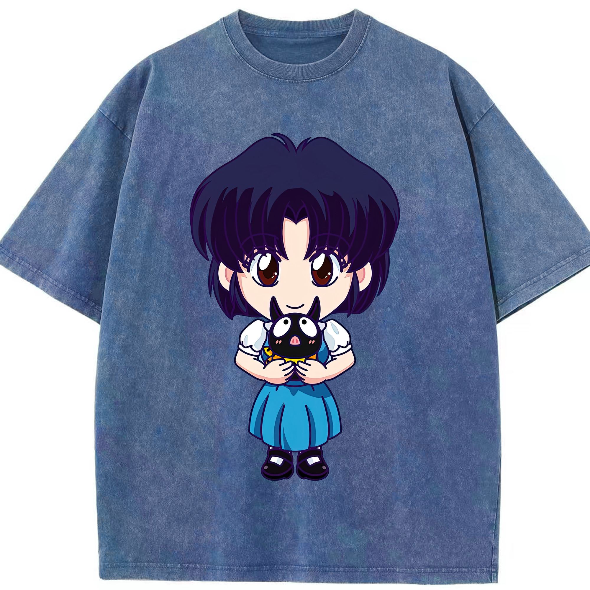 （画像用） 美少女戦士セーラームーン 水野 亜美 みずの あみ Sailor Moon Mizuno Ami 綿100% ヴィンテージ風 半袖Tシャツ（フロントプリント）