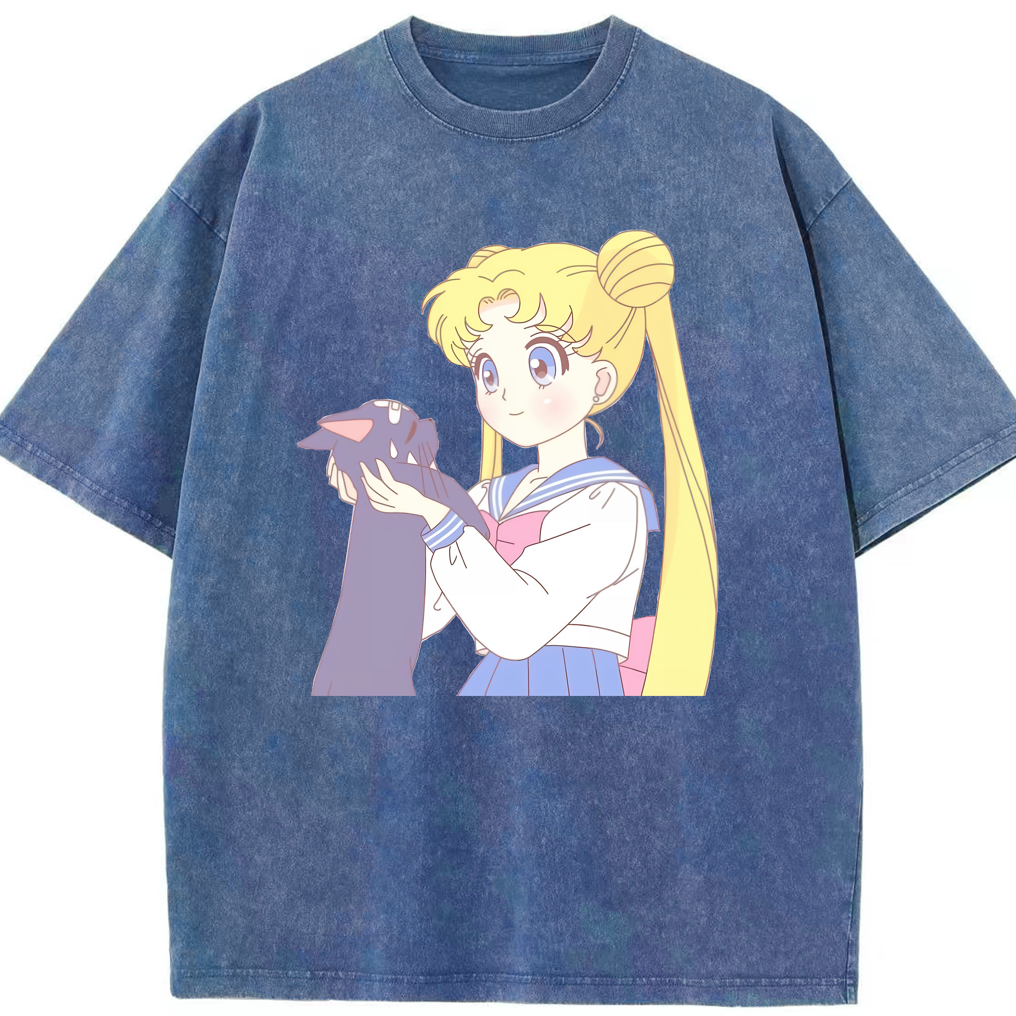 （画像用） 美少女戦士セーラームーン 愛野 美奈子 あいの みなこ Sailor Moon Aino Minako 綿100% ヴィンテージ風 半袖Tシャツ（フロントプリント）