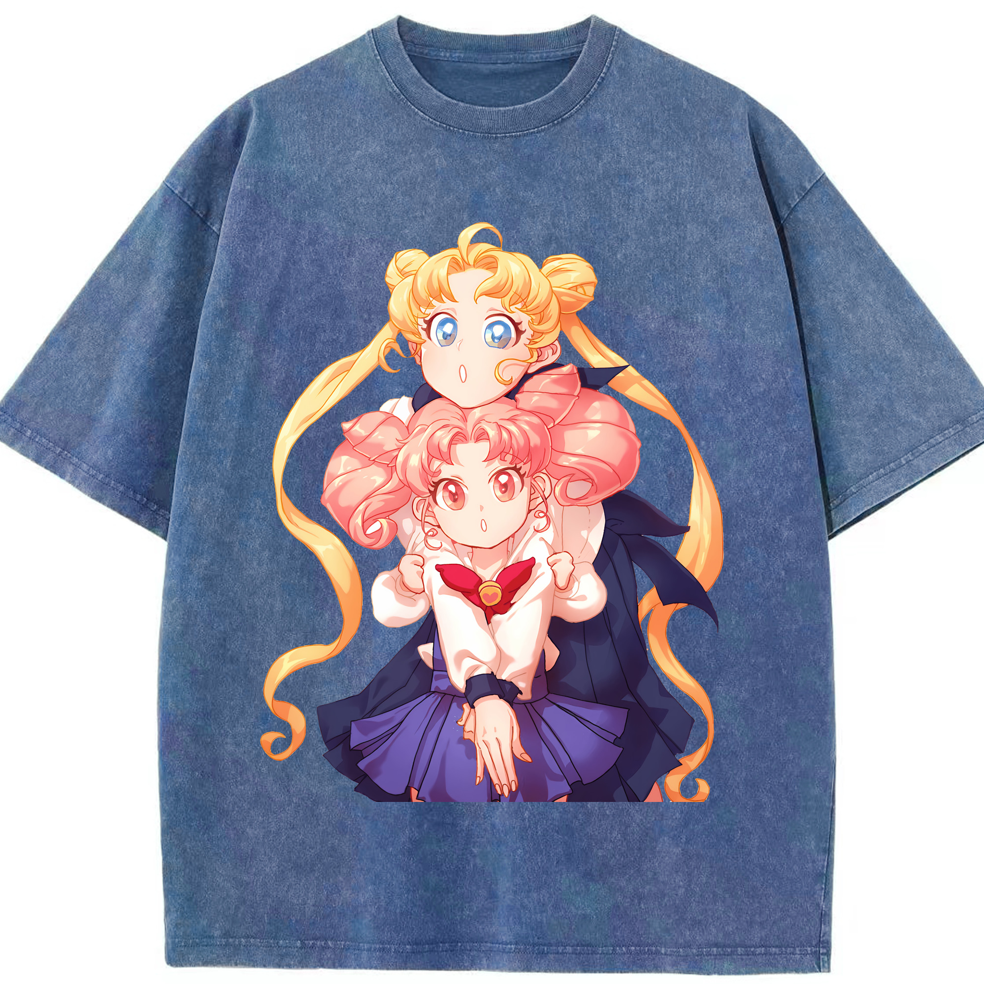 （画像用） 美少女戦士セーラームーン 愛野 美奈子 あいの みなこ Sailor Moon Aino Minako 綿100% ヴィンテージ風 半袖Tシャツ（フロントプリント）