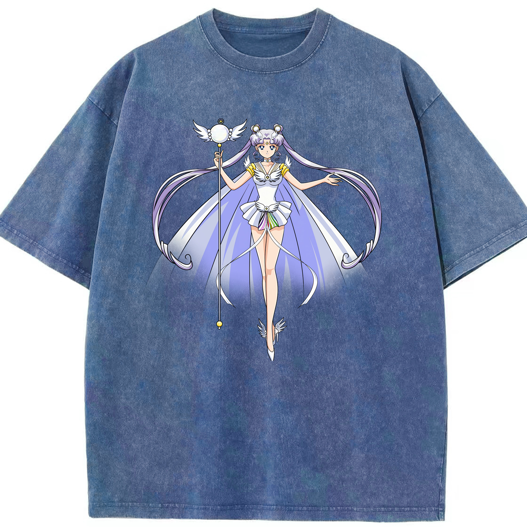 （画像用） 美少女戦士セーラームーン 月野 うさぎ つきの うさぎ Sailor Moon Tsukino Usagi 綿100% ヴィンテージ風 半袖Tシャツ（フロントプリント）