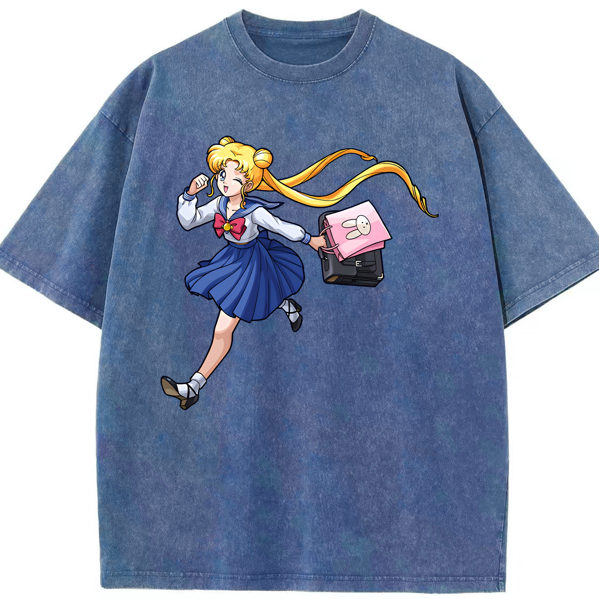 （画像用） 美少女戦士セーラームーン 愛野 美奈子 あいの みなこ Sailor Moon Aino Minako 綿100% ヴィンテージ風 半袖Tシャツ（フロントプリント）