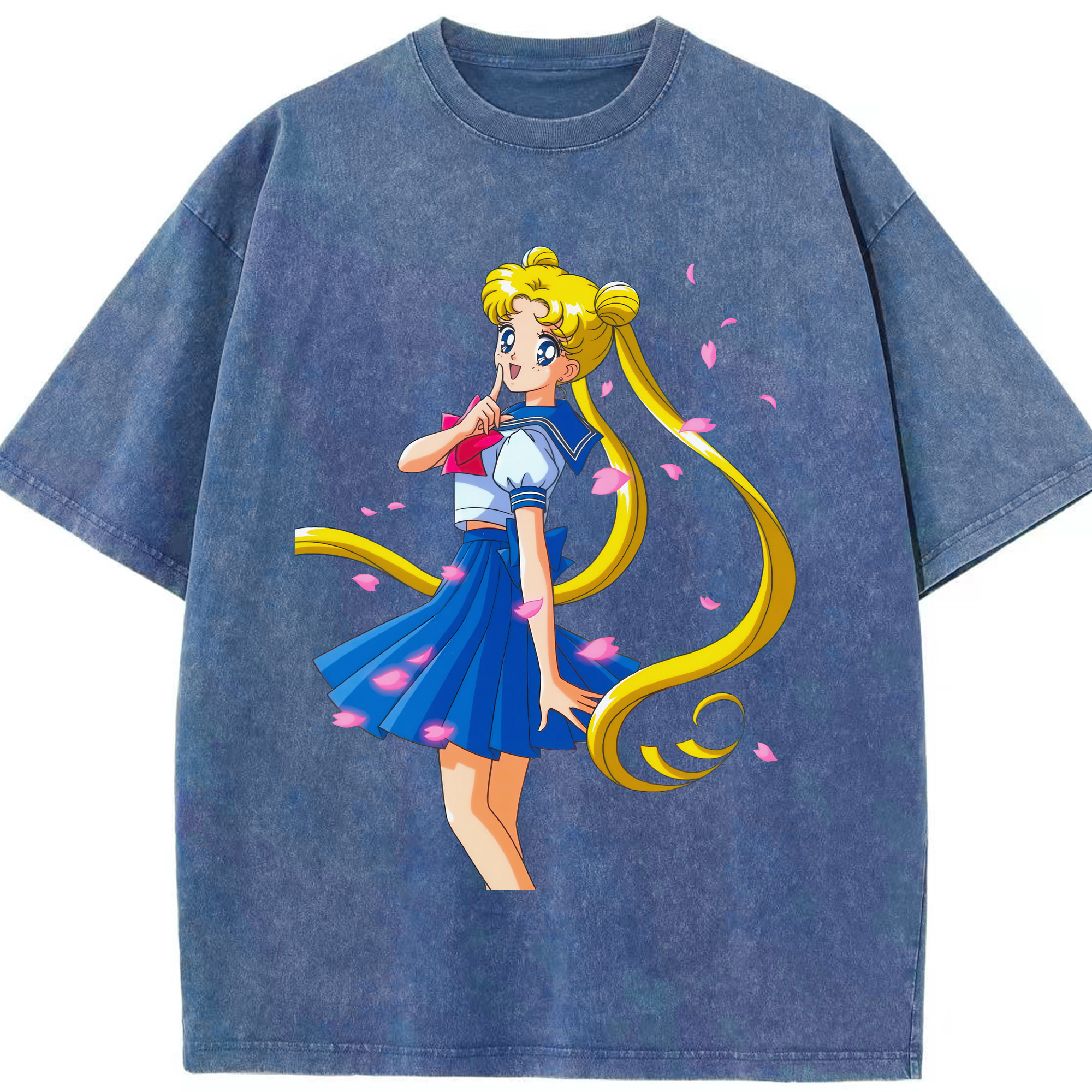 （画像用） 美少女戦士セーラームーン 愛野 美奈子 あいの みなこ Sailor Moon Aino Minako 綿100% ヴィンテージ風 半袖Tシャツ（フロントプリント）