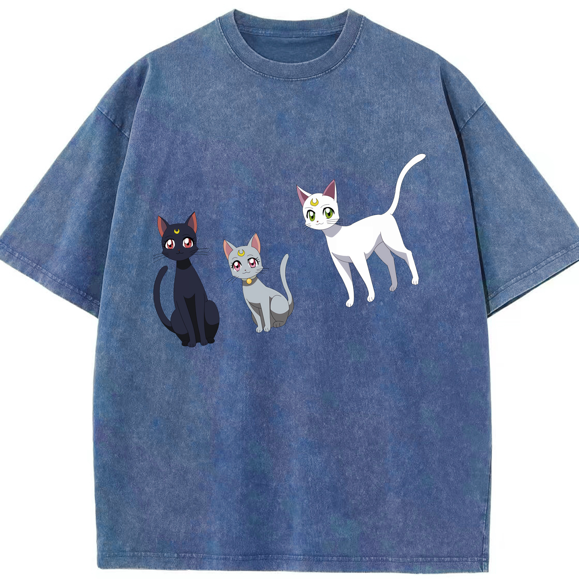 （画像用） 美少女戦士セーラームーン Sailor Moon 綿100% ヴィンテージ風 半袖Tシャツ（フロントプリント）